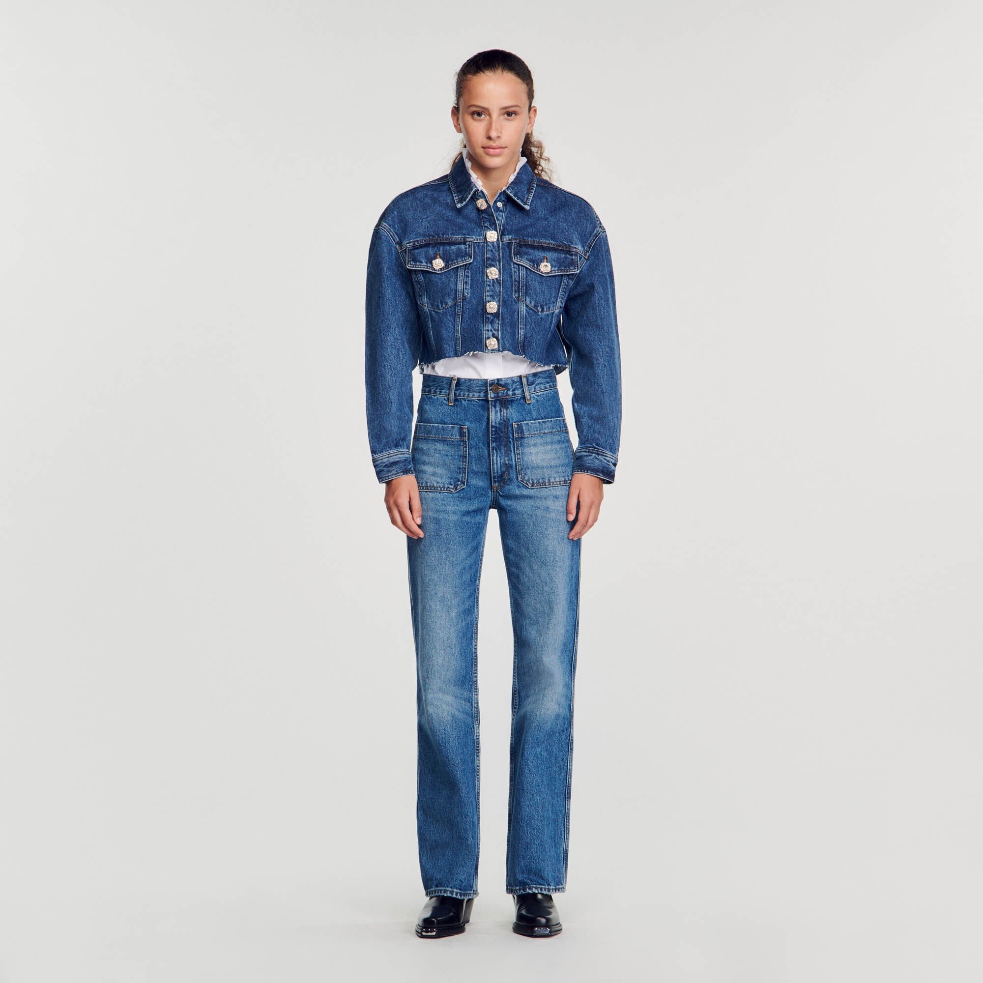 CROPPED DENIM JACKET - 3