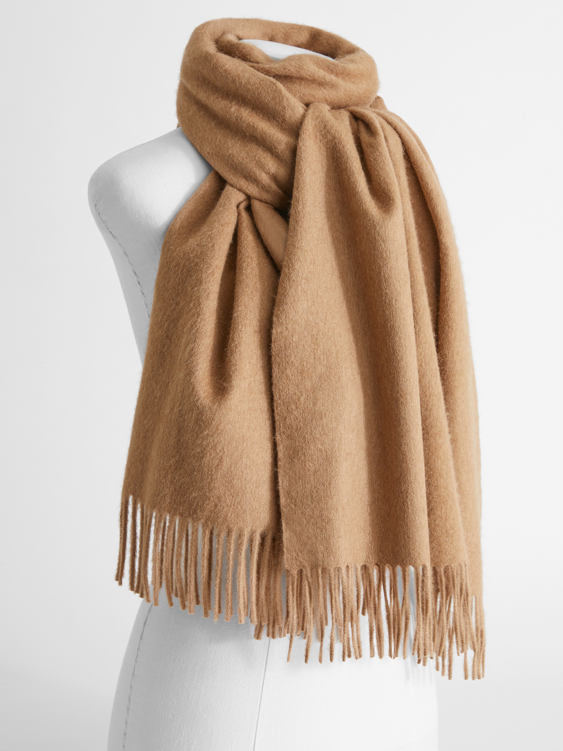 TARTAN Camel-hair stole - 2