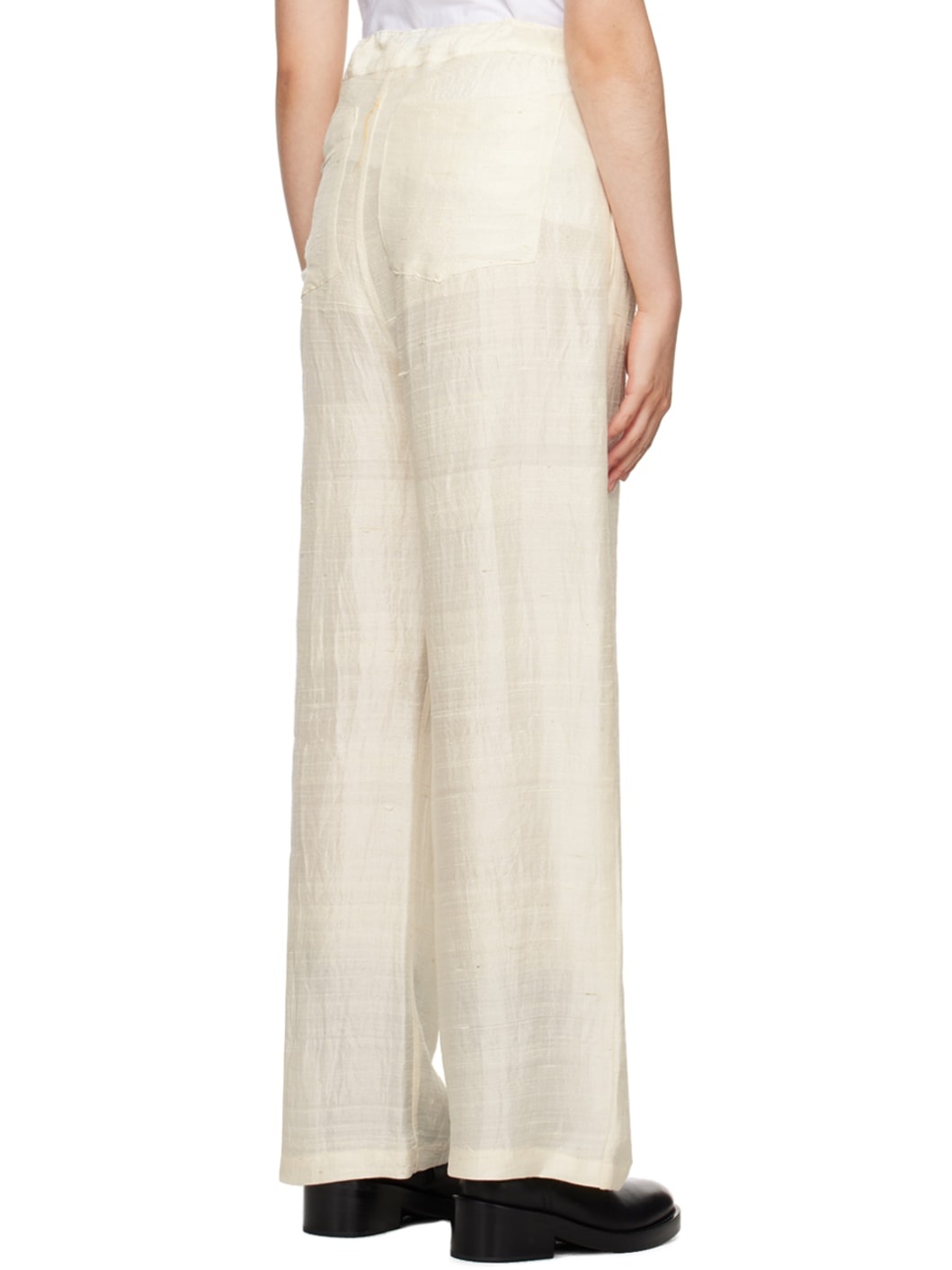 Beige Drawstring Trousers - 3