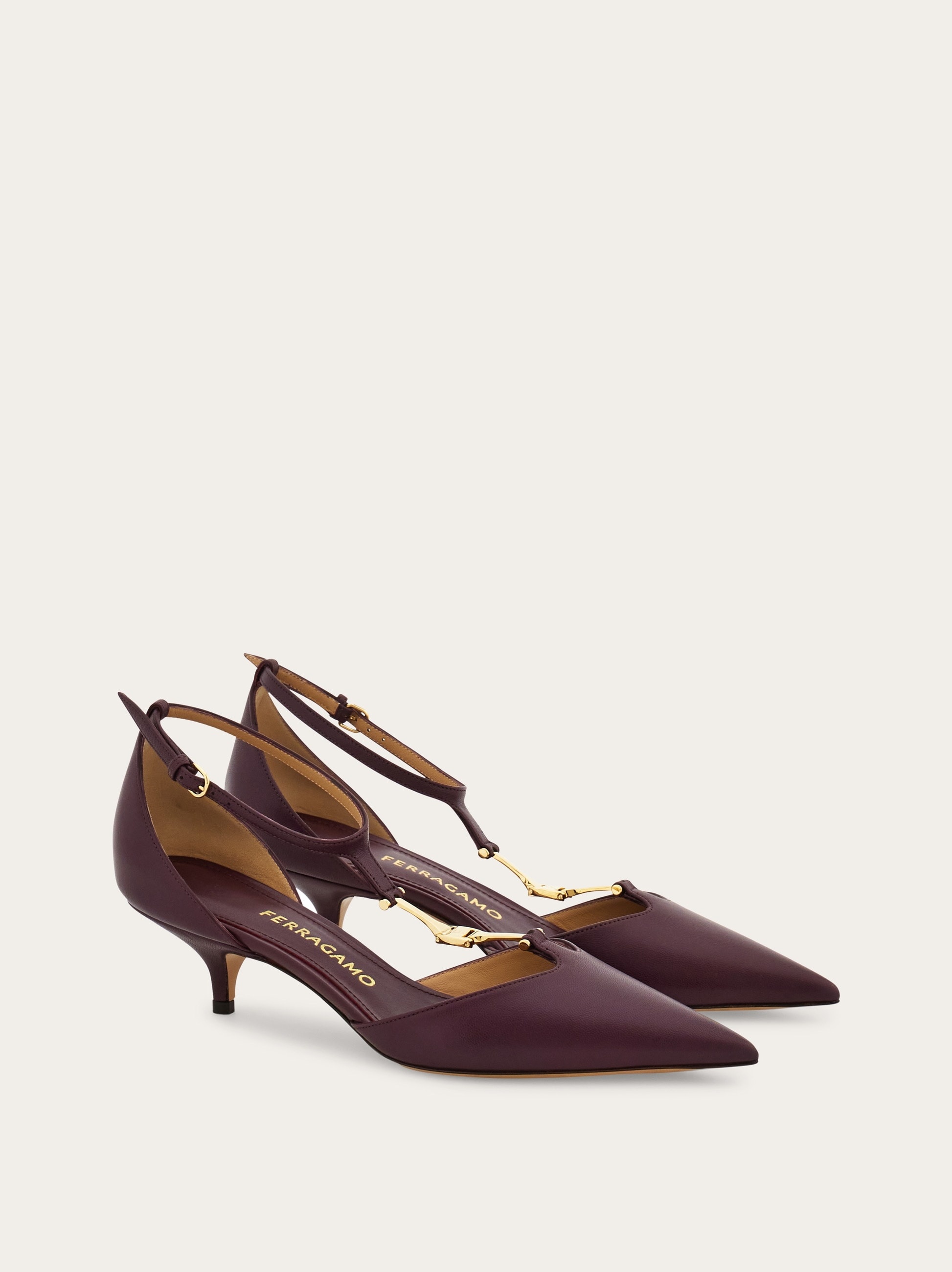 F buckle T-strap pump - 5