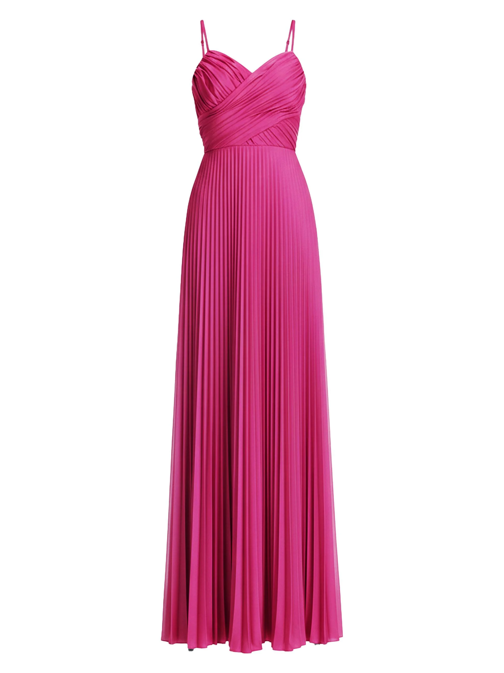 Women's Aspen Pleated Gown - Bright Fuchsia - 1