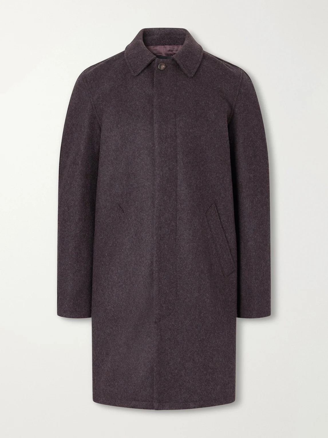 Auster Brushed Wool-Blend Coat - 1