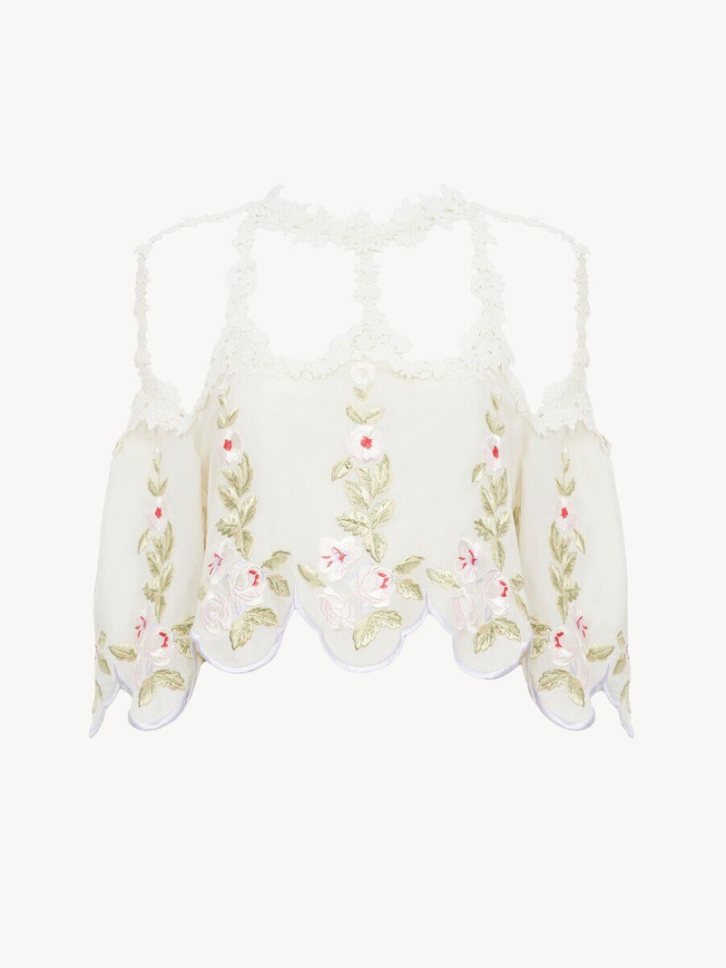 CUT-OUT CROPPED TOP IN TECHNICAL TAFFETA 1