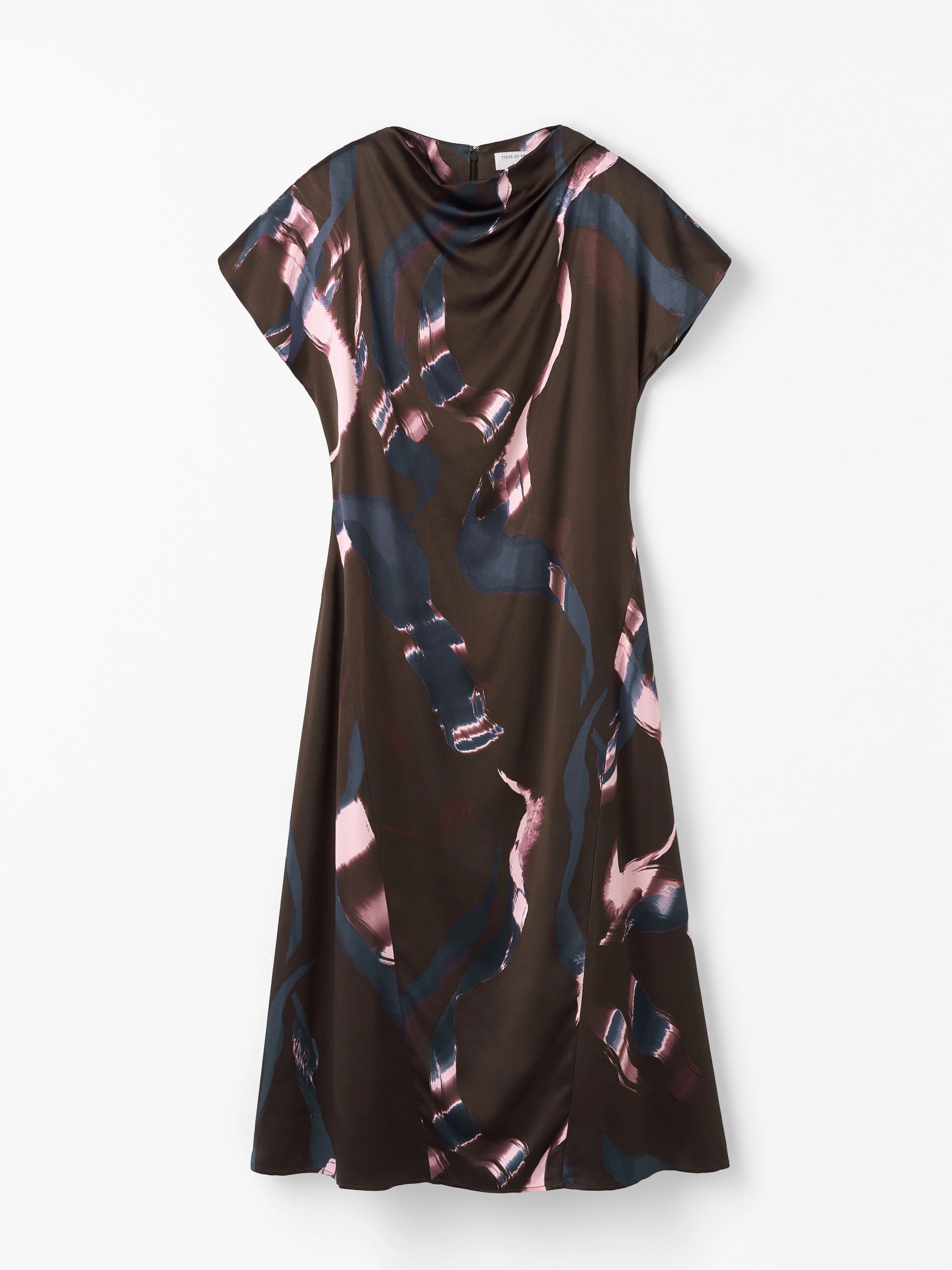 Leilani Draped Satin Dress - 1