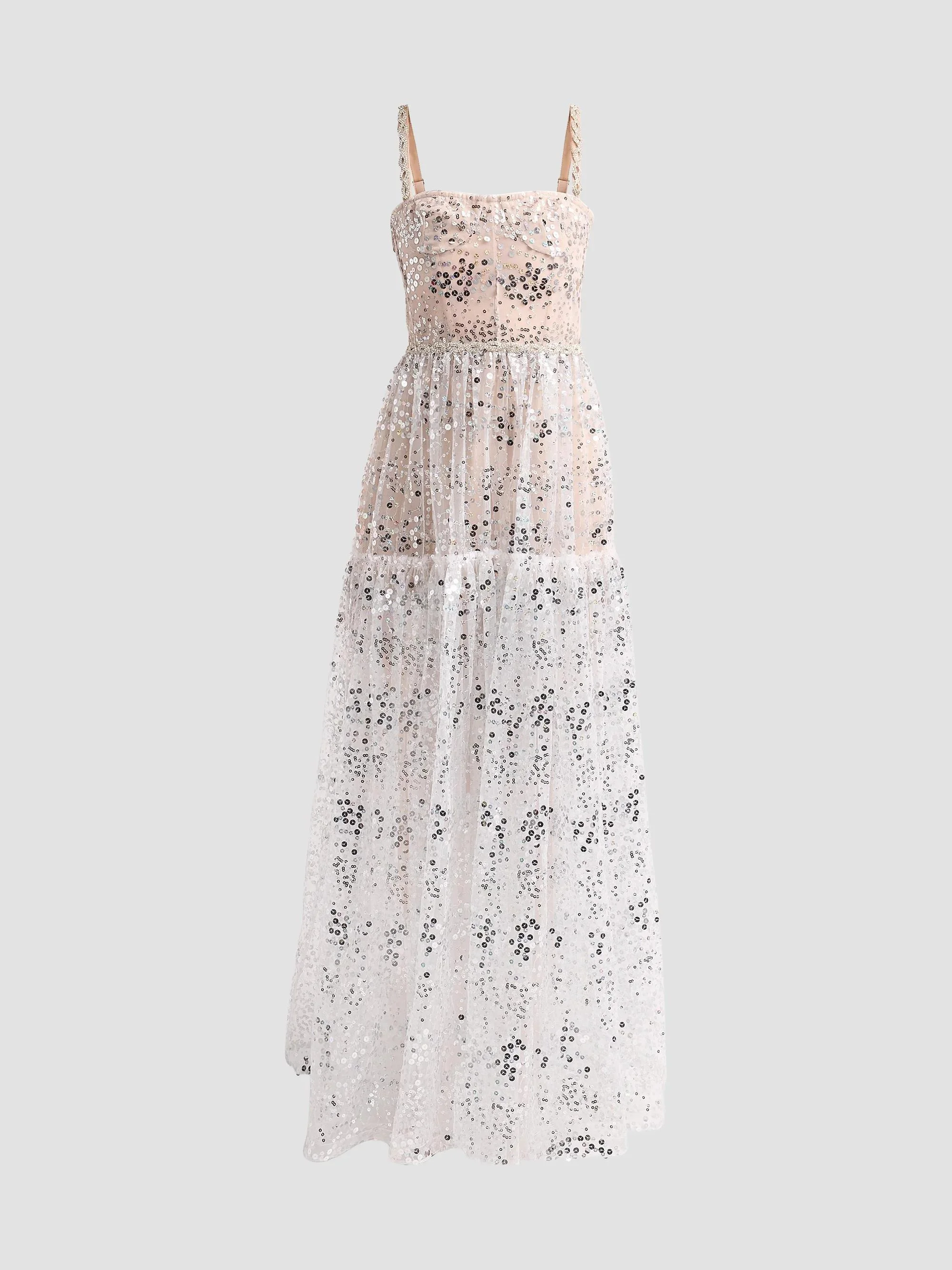 Women's Midnight Embellished Gown - White - 1