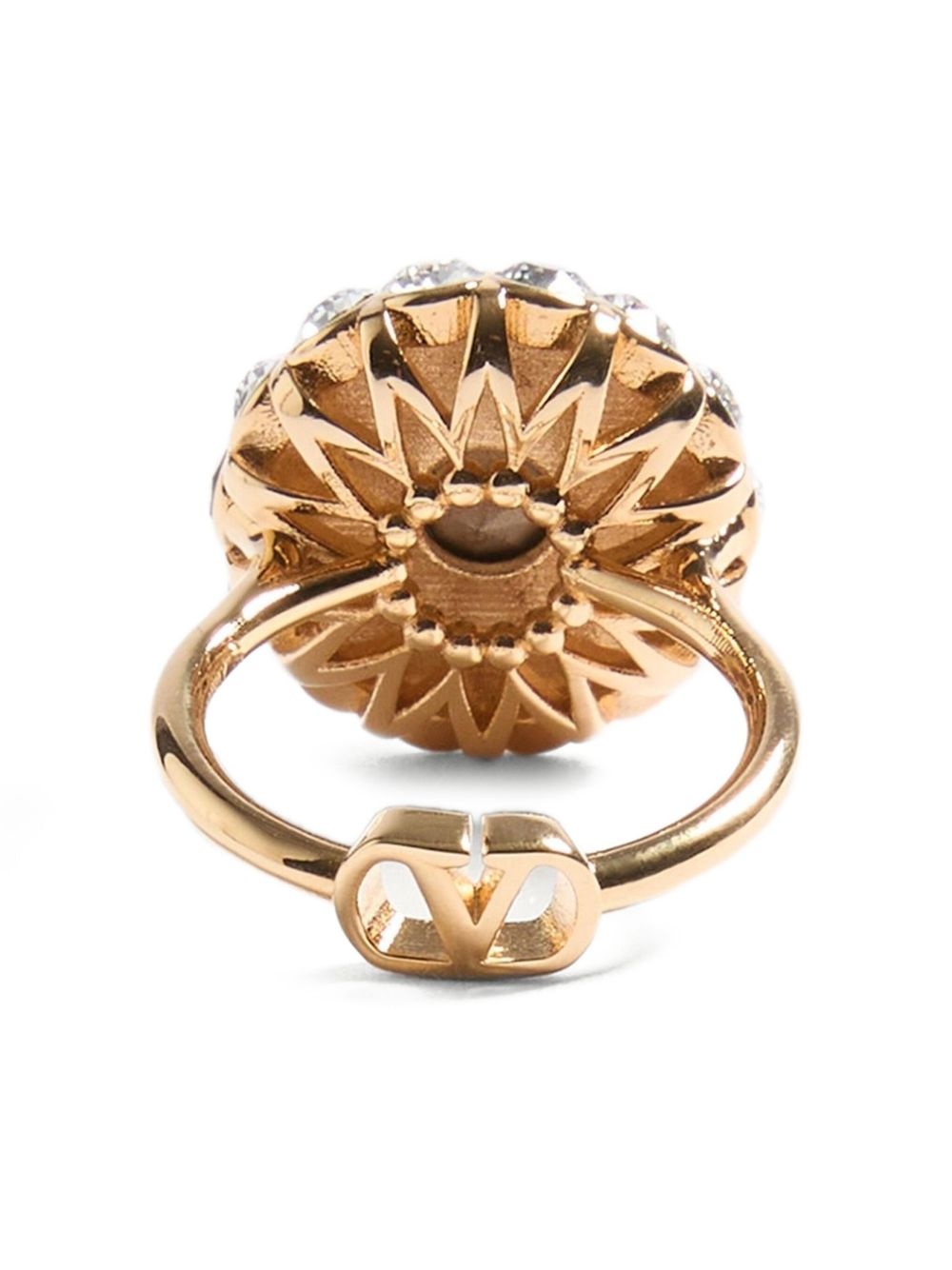 VLOGO SIGNATURE RING IN METAL, ENAMEL AND CRYSTALS - 5