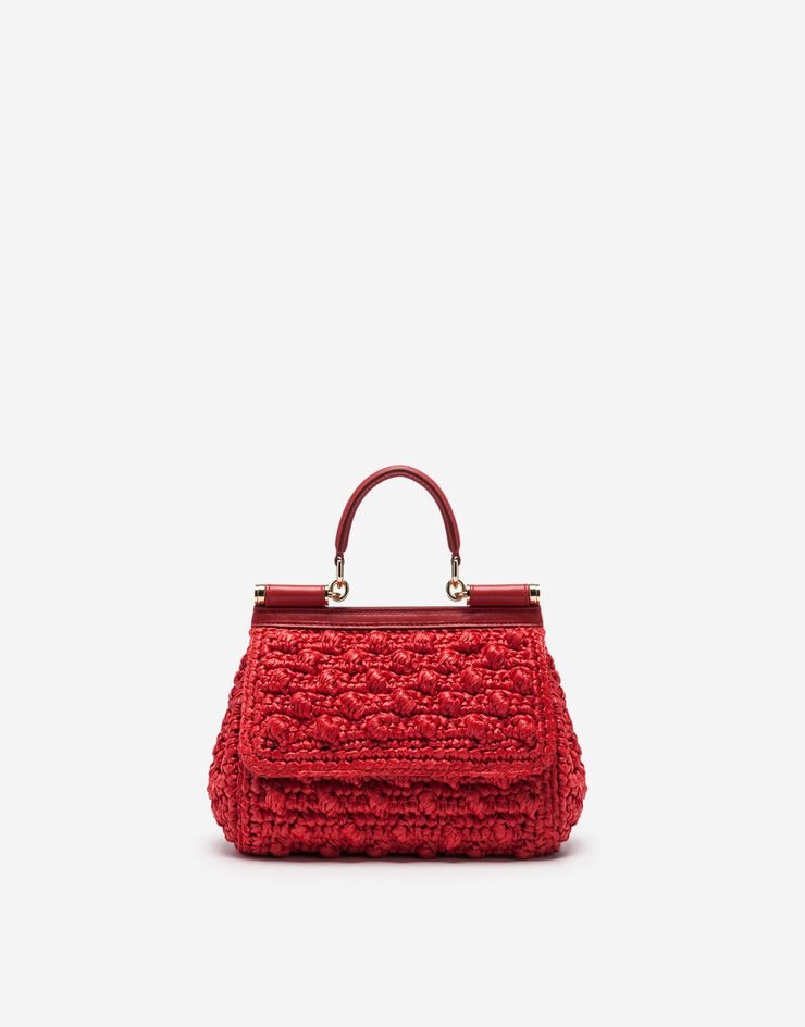 Small Sicily bag in raffia crochet - 1