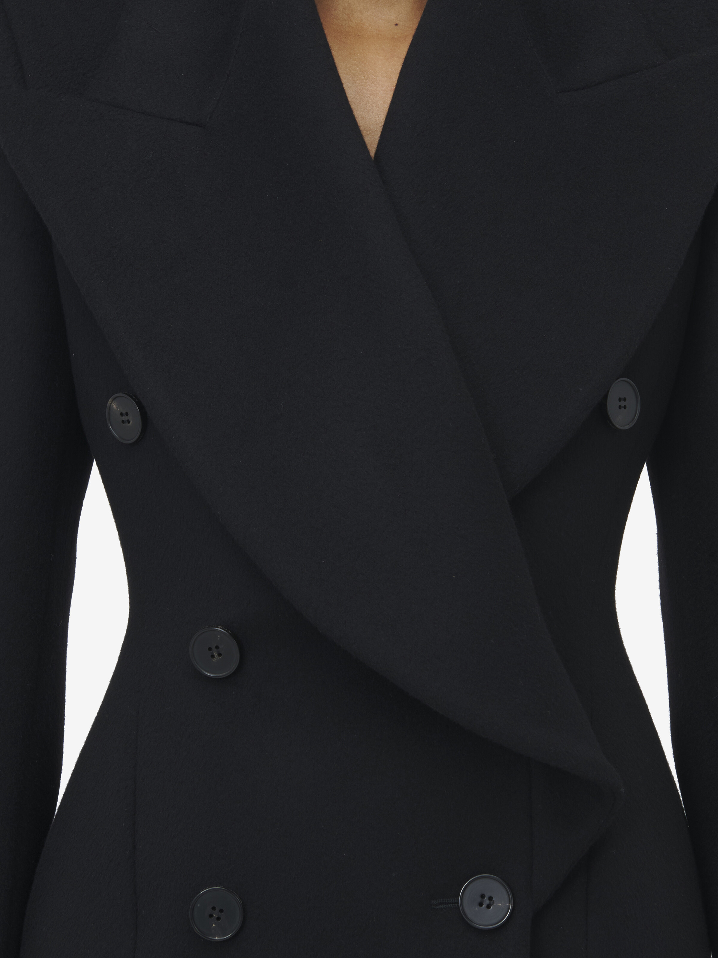 Oversized Lapel Peacoat - 5