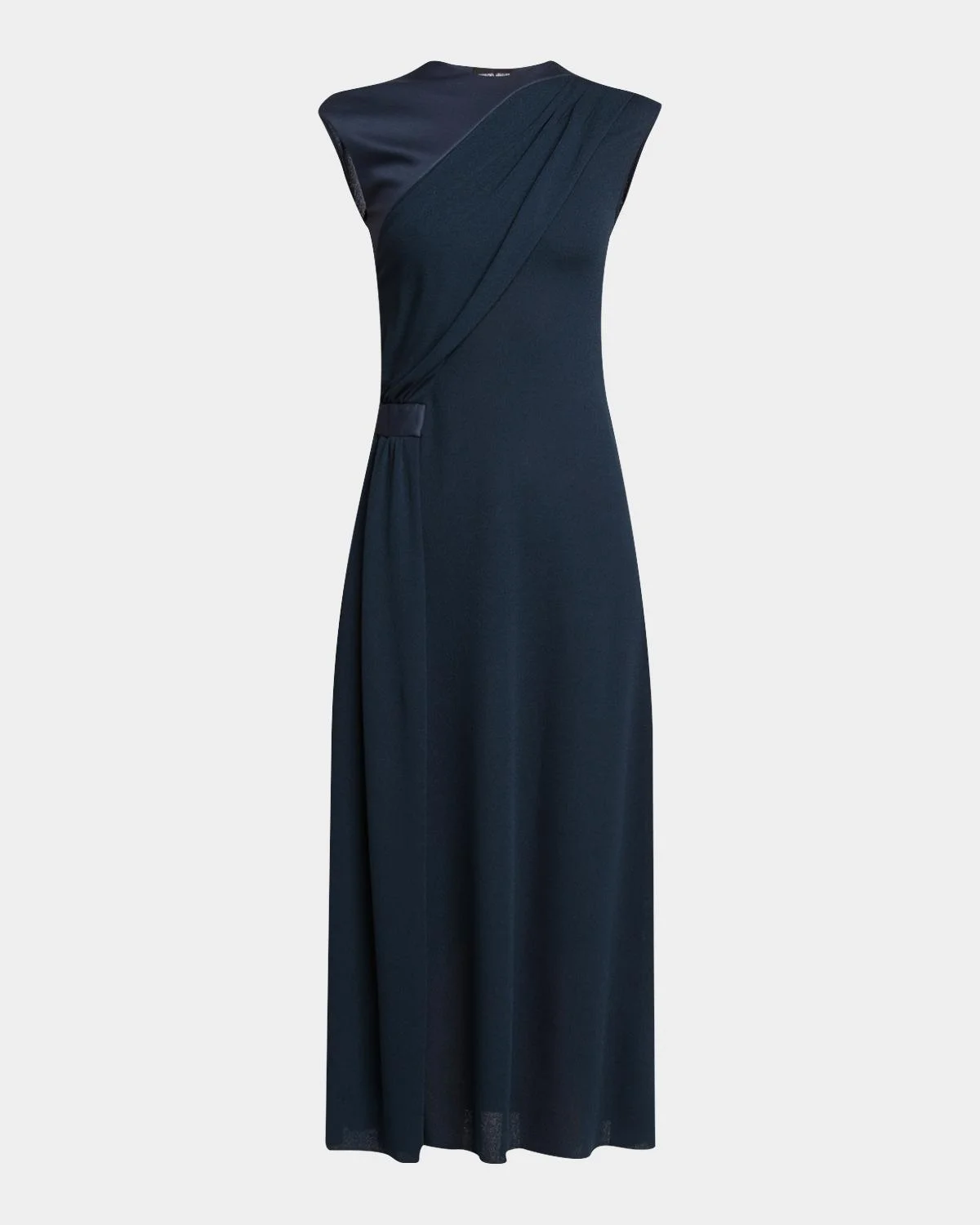 Gathered Sleeveless Midi Dress - 1
