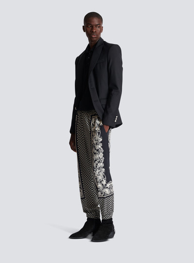 Balmain Mini monogram paisley print trousers outlook