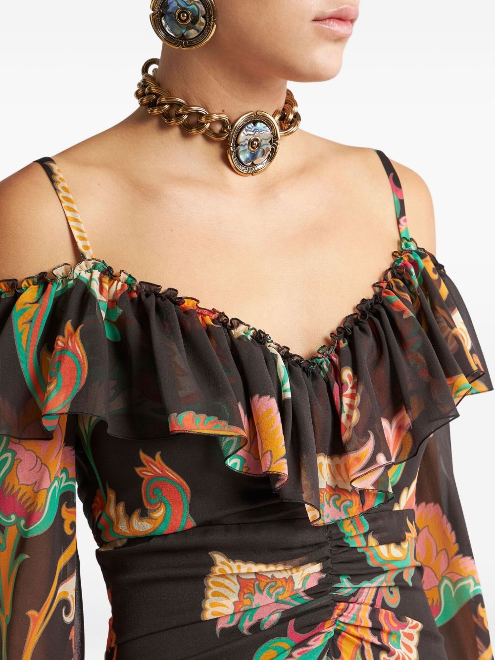 all-over floral print dress - 4