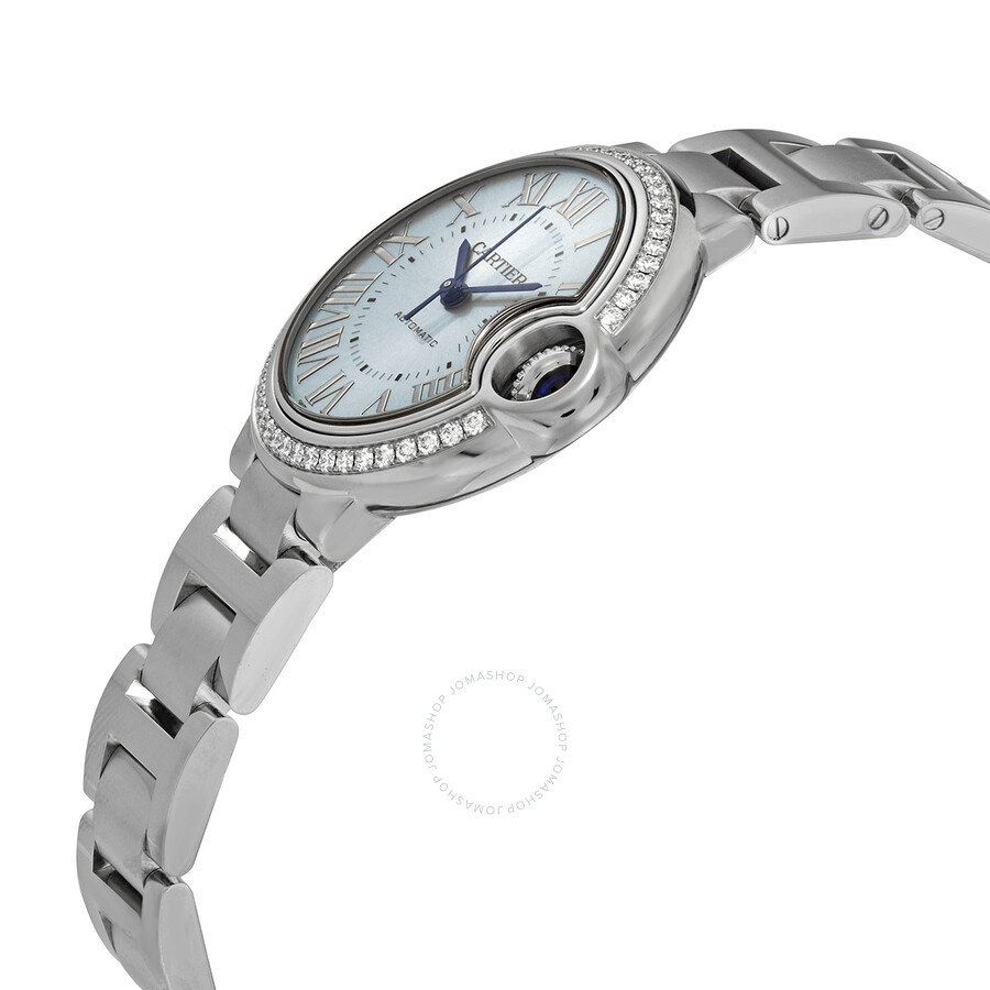 Cartier Ballon Bleu 33 mm Automatic Diamond Blue Dial Ladies Watch W4BB0028 - 2