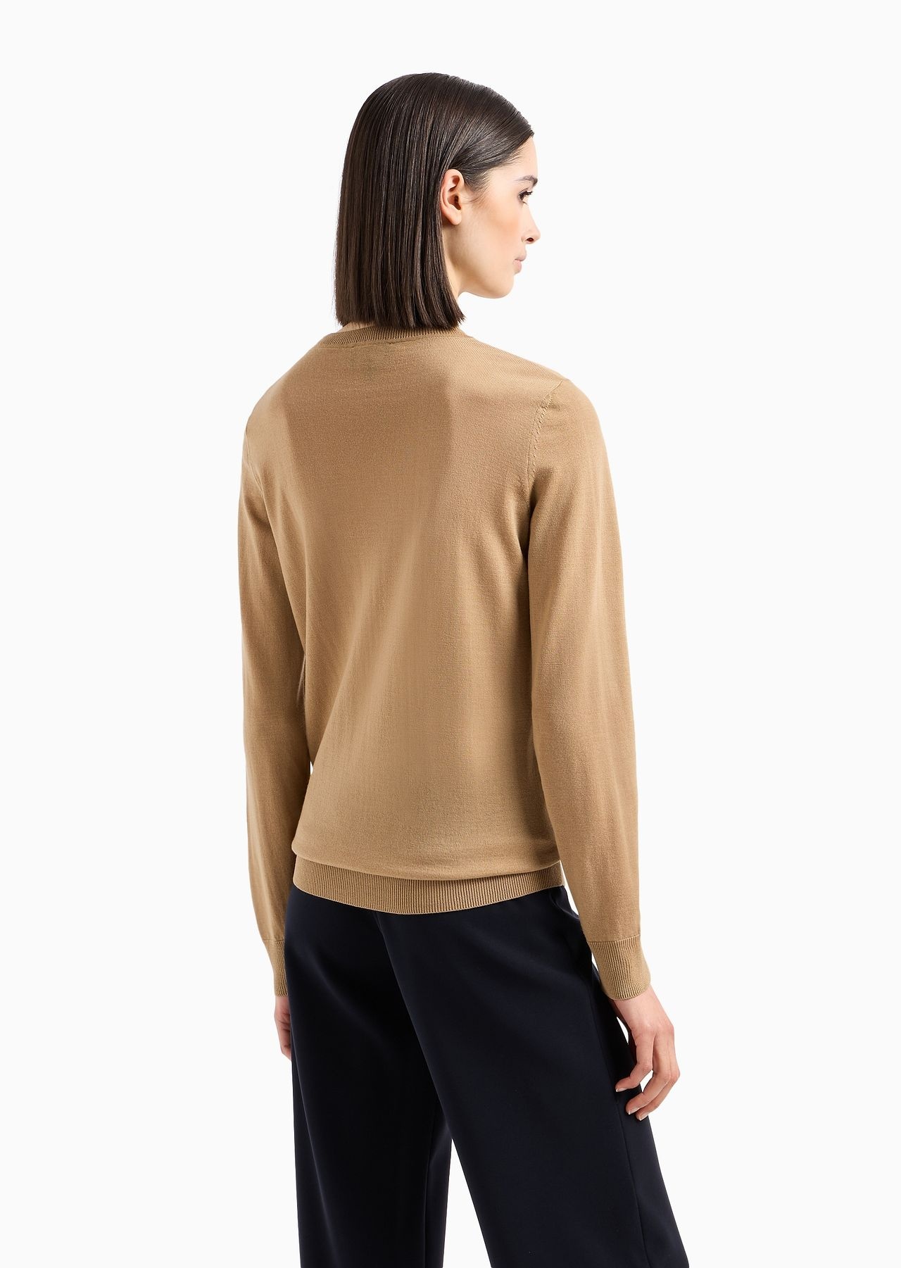 Crew-neck jumper in pure virgin wool - 3