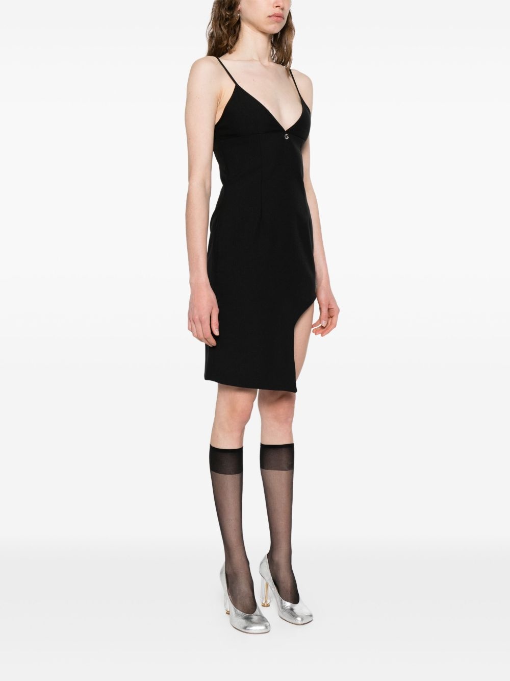 asymmetric mini dress - 3