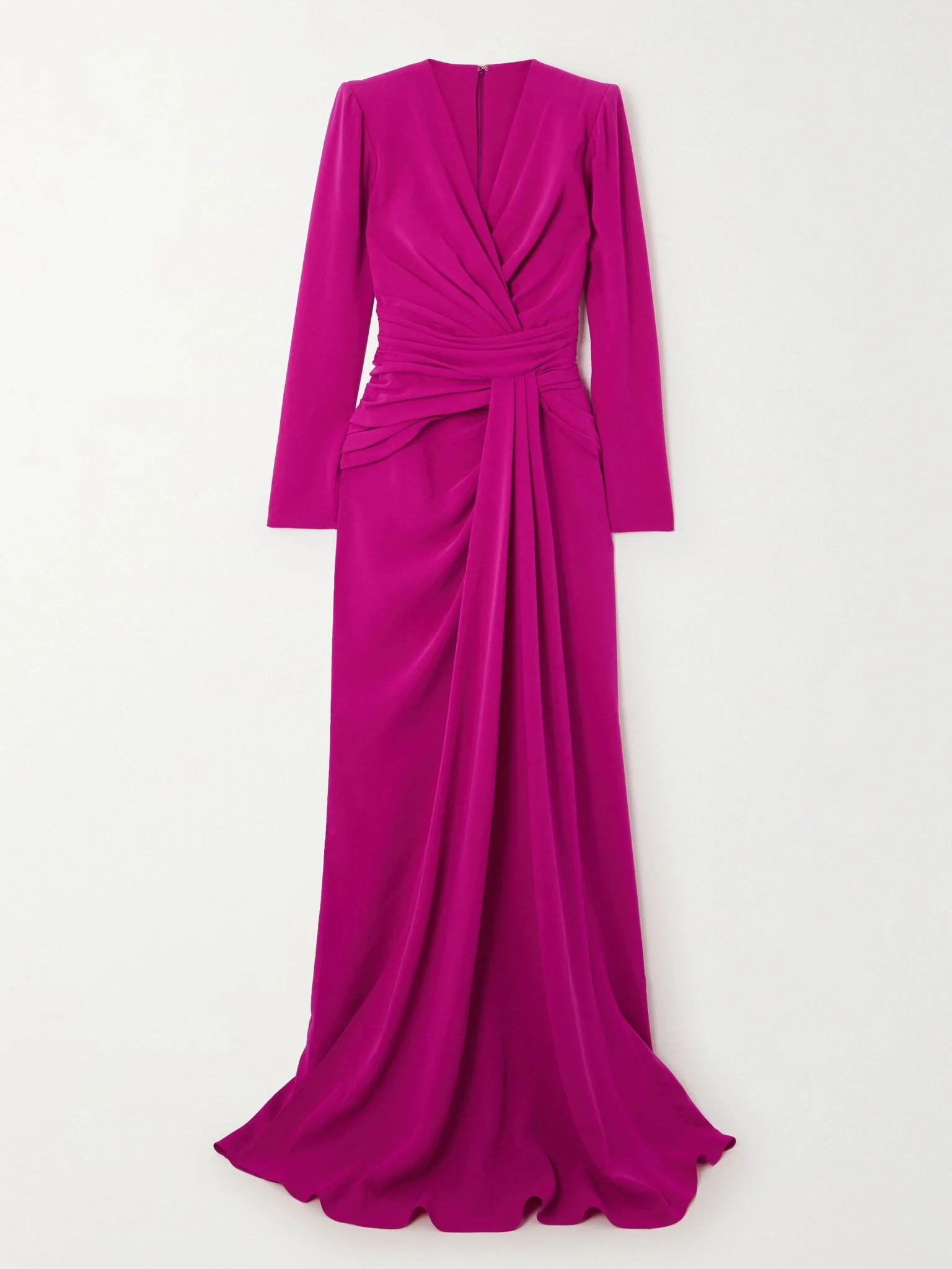 Gathered cady gown Fuchsia - 1