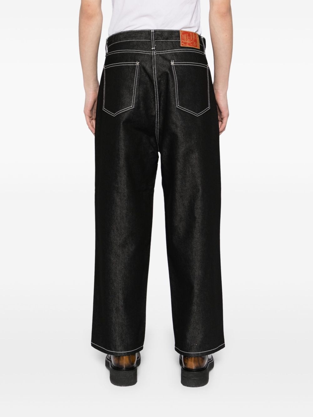 printed trompe l'oeil jeans - 4