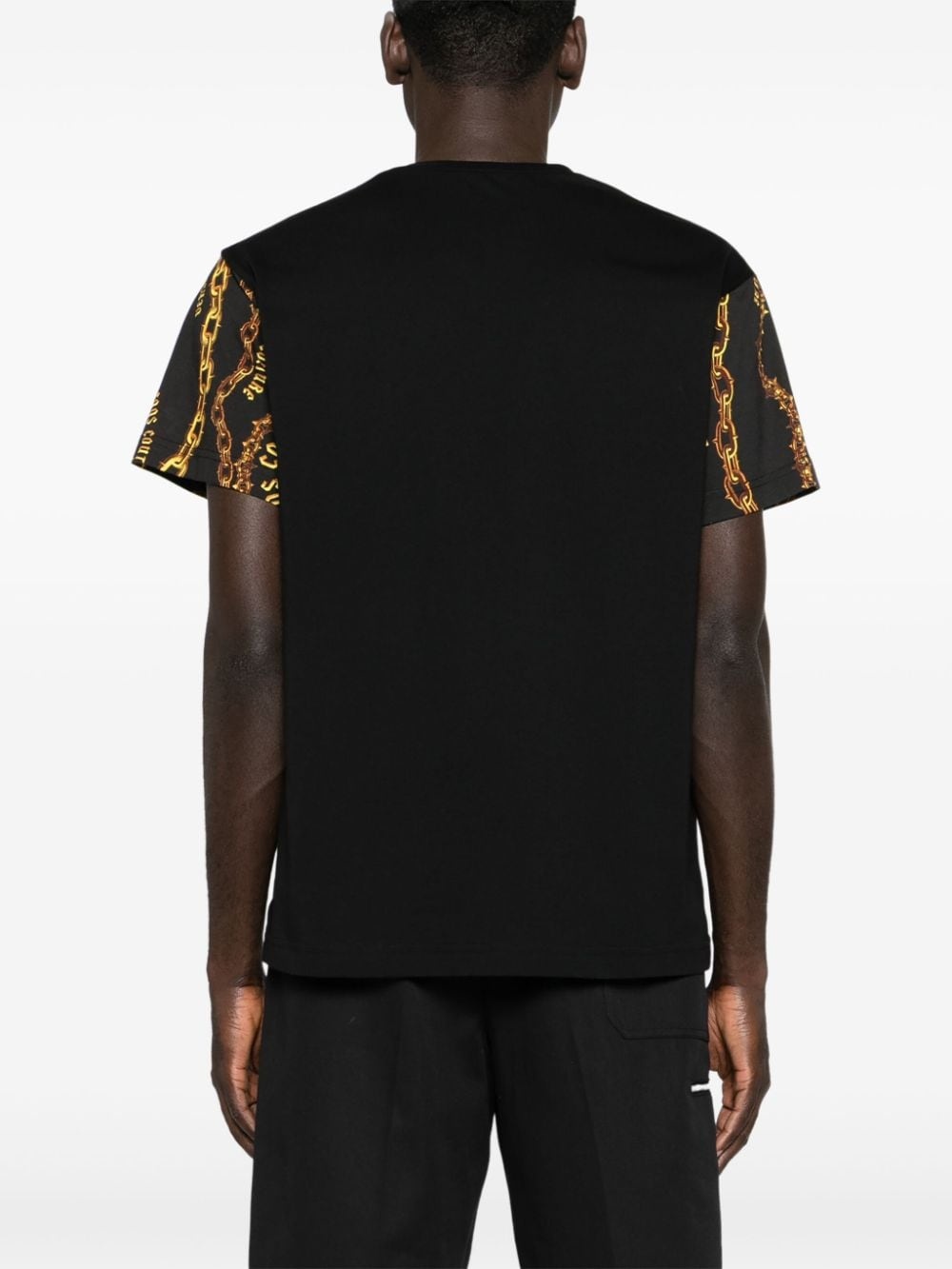 panelled cotton T-shirt - 4