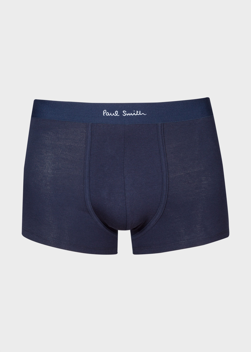Paul Smith Navy Organic Cotton Low-Rise Boxer Briefs Three Pack outlook