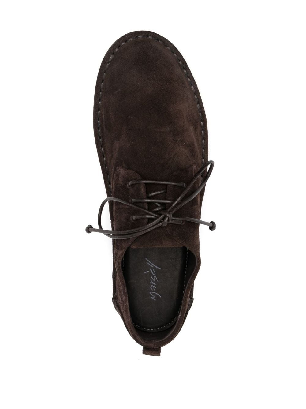 lace-up suede oxford shoes - 4