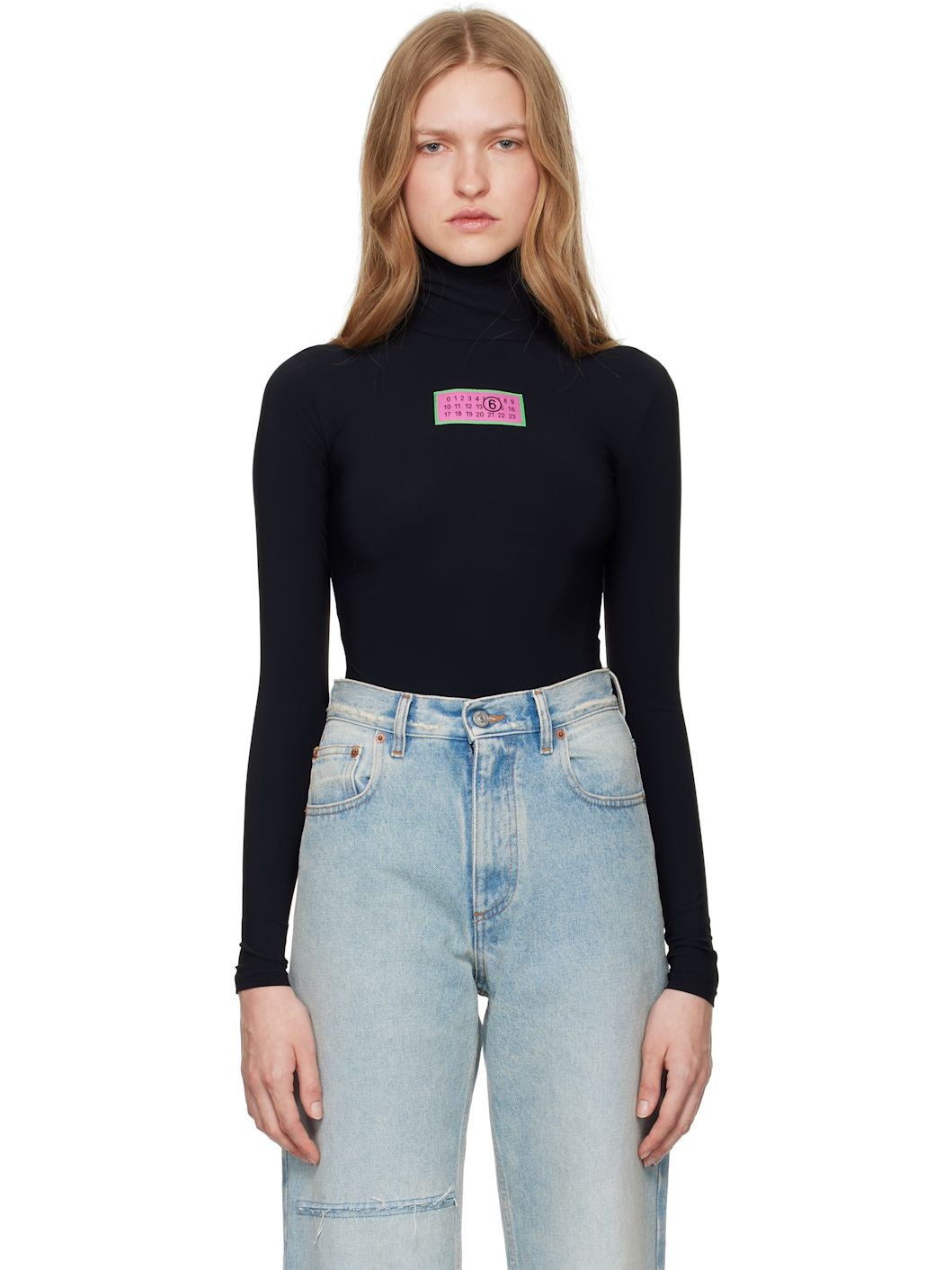 Black Jersey Bodysuit - 1