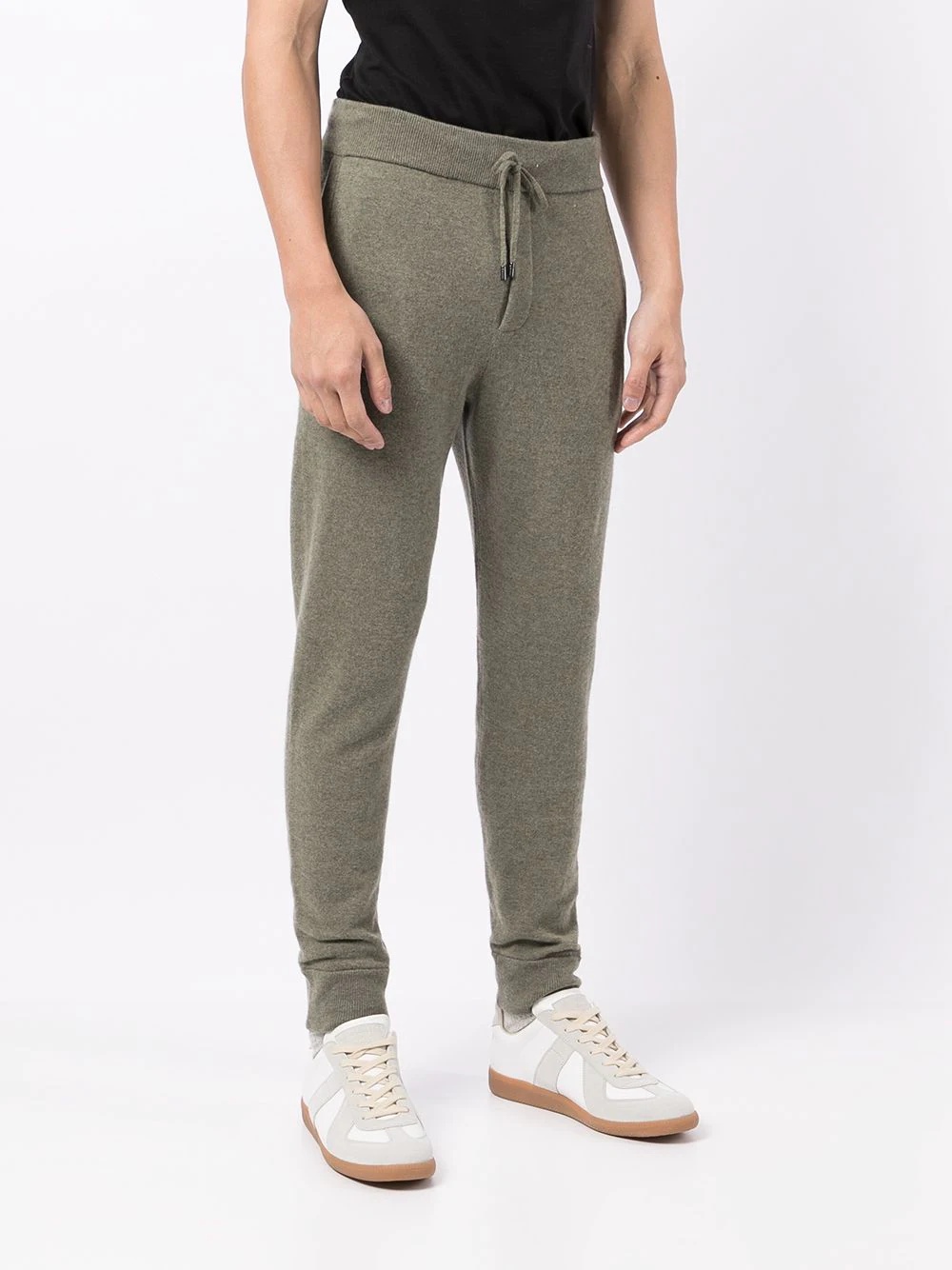 drawstring knitted track pants - 3