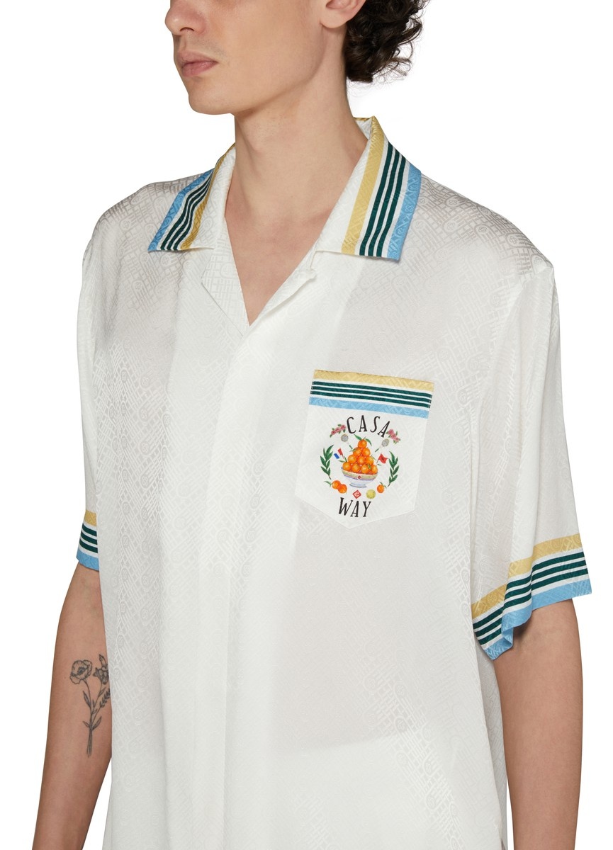 Cuban collar short sleeve shirt - 3