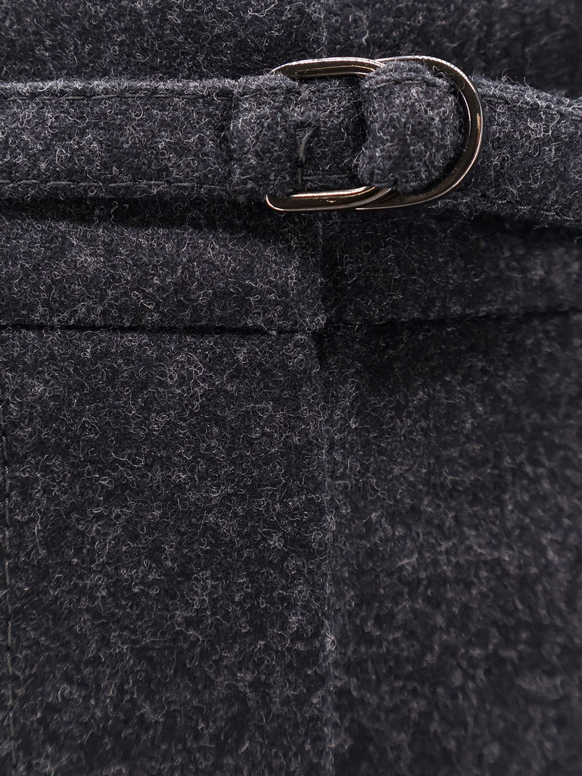Virgin Wool Trousers With Belt - 3