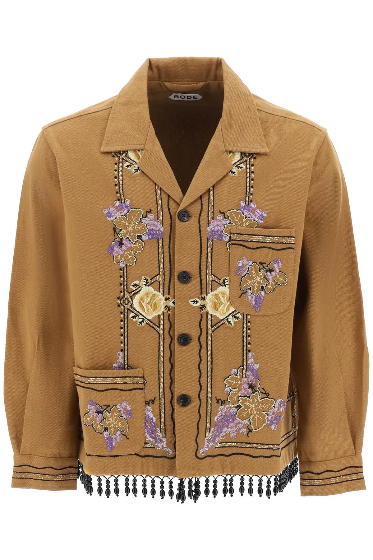 AUTUMN ROYAL OVERSHIRT WITH EMBROIDERIES AND BEADWORKS - 1