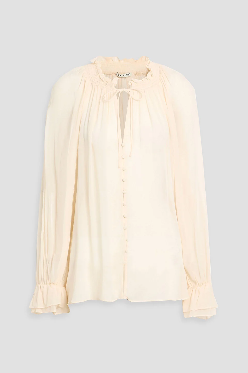 Josephine ruffled chiffon blouse - 1