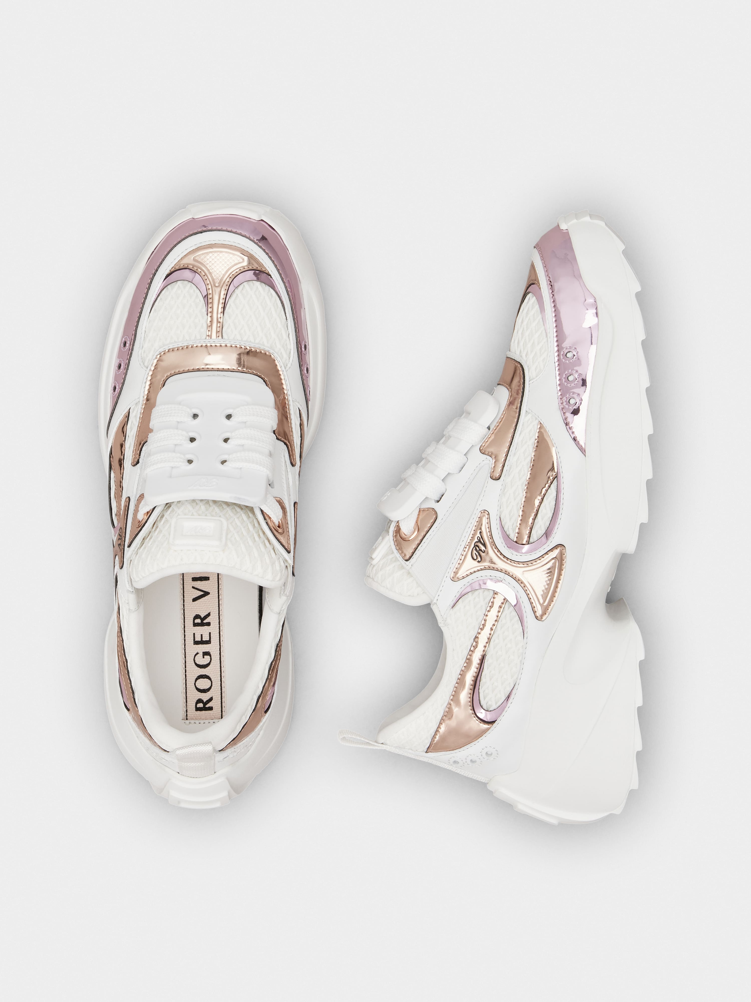 Viv' on the Run Sneakers in leather and fabric - 4