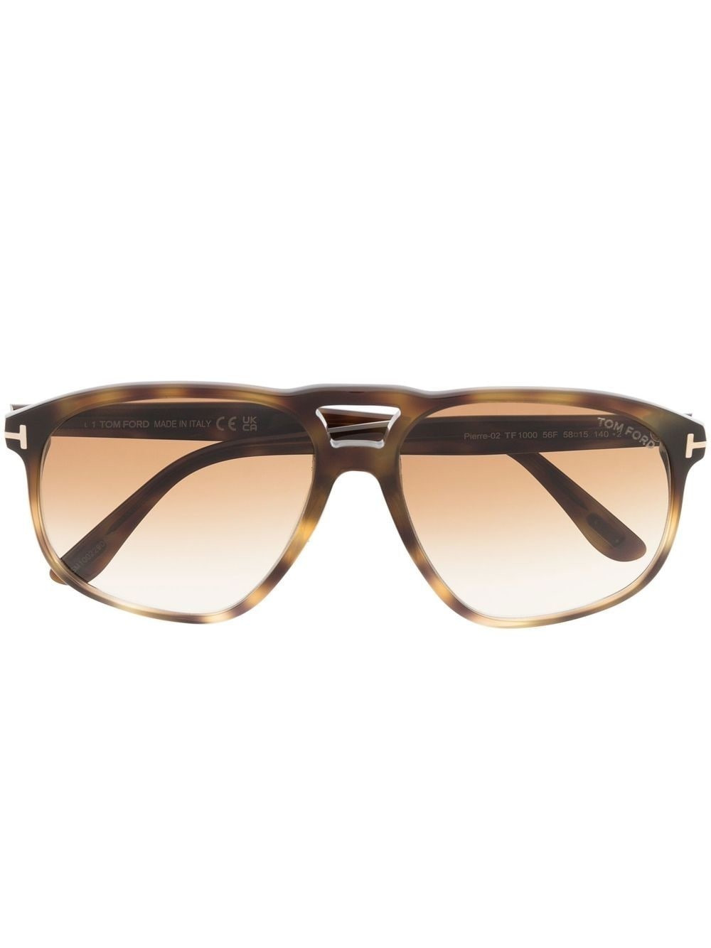 tortoiseshell round-frame sunglasses - 1