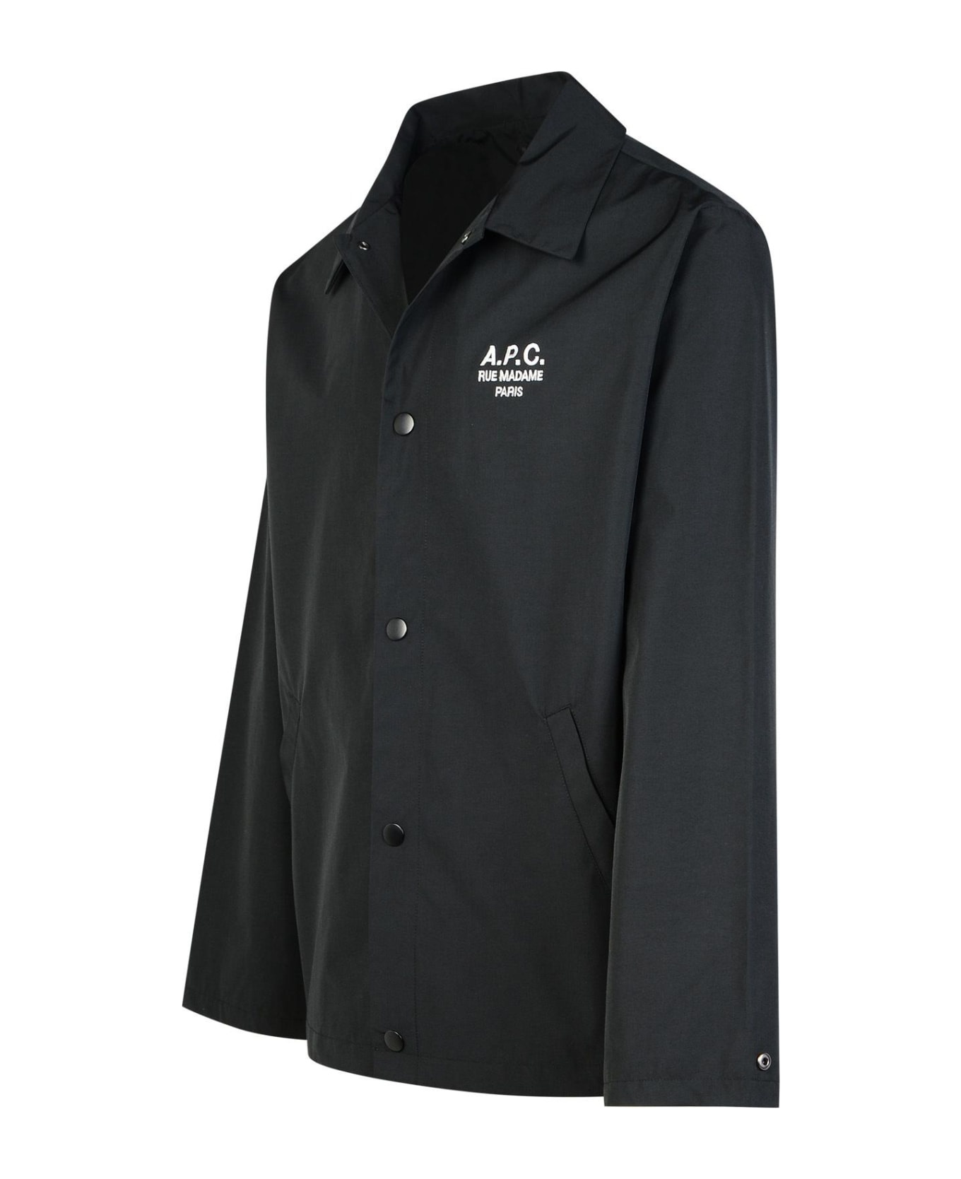 'regis' Black Cotton Blend Shirt - 2