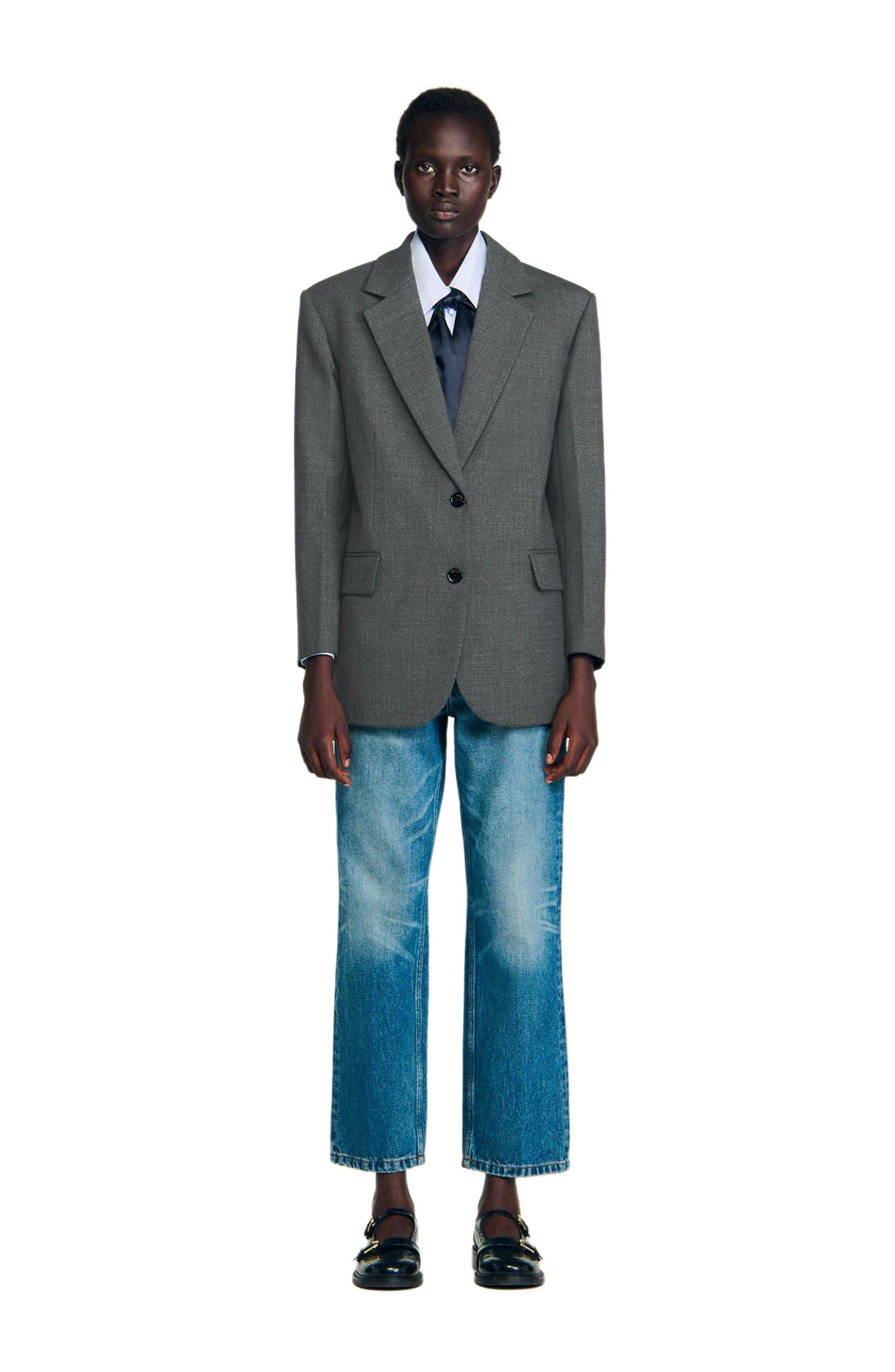 SANDRO Suit jacket in Light Grey at Nordstrom - 3