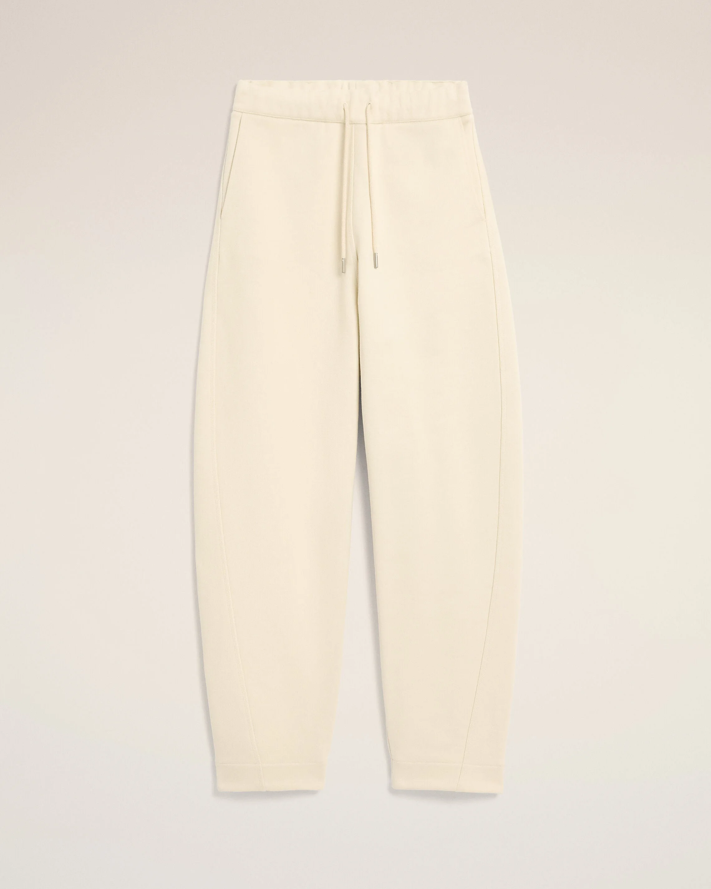 WHITE COTTON TRACK PANTS WITH HERITAGE AMI PARIS LABEL - 1