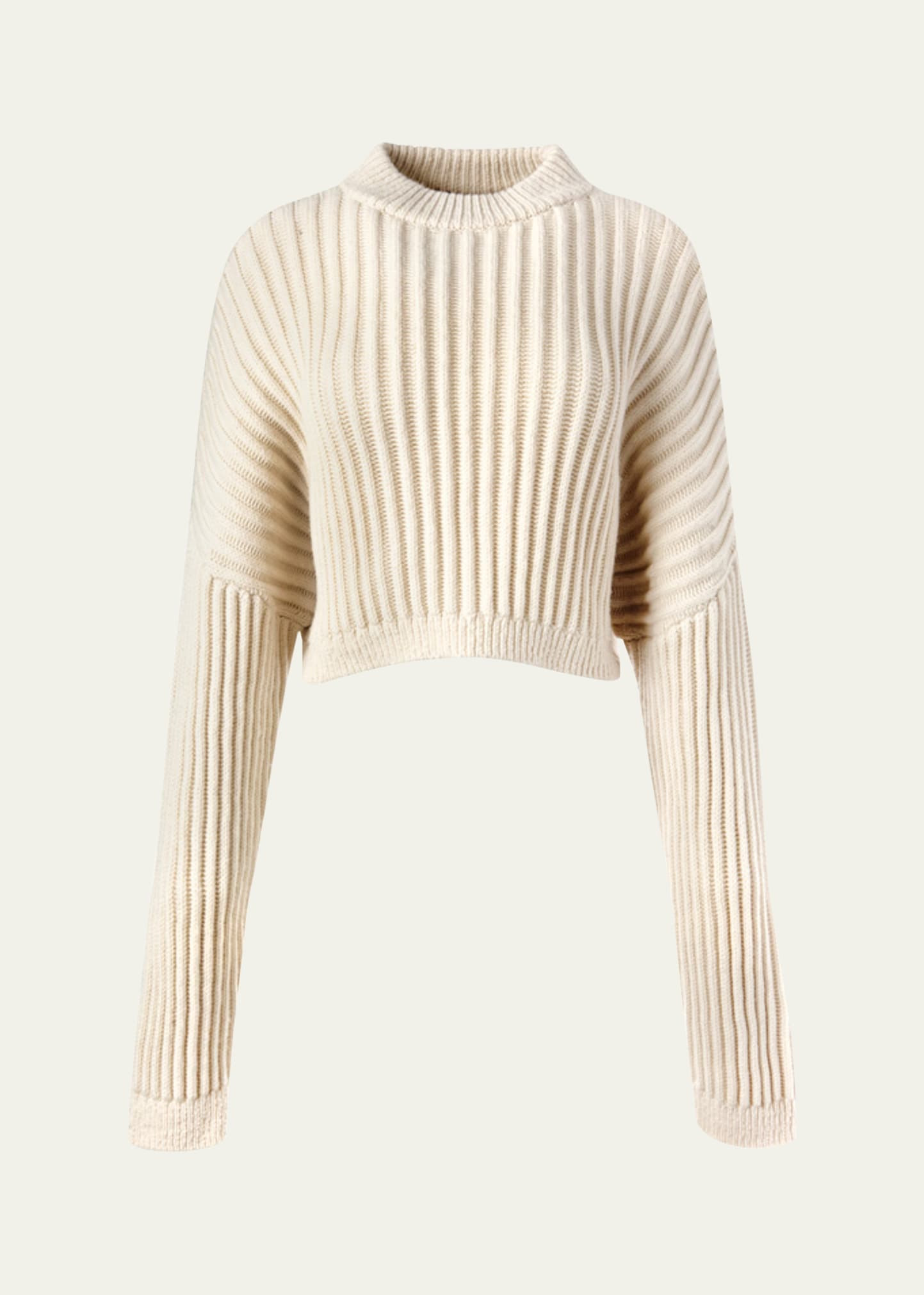 Bitsy Rib Crop Sweater - 1