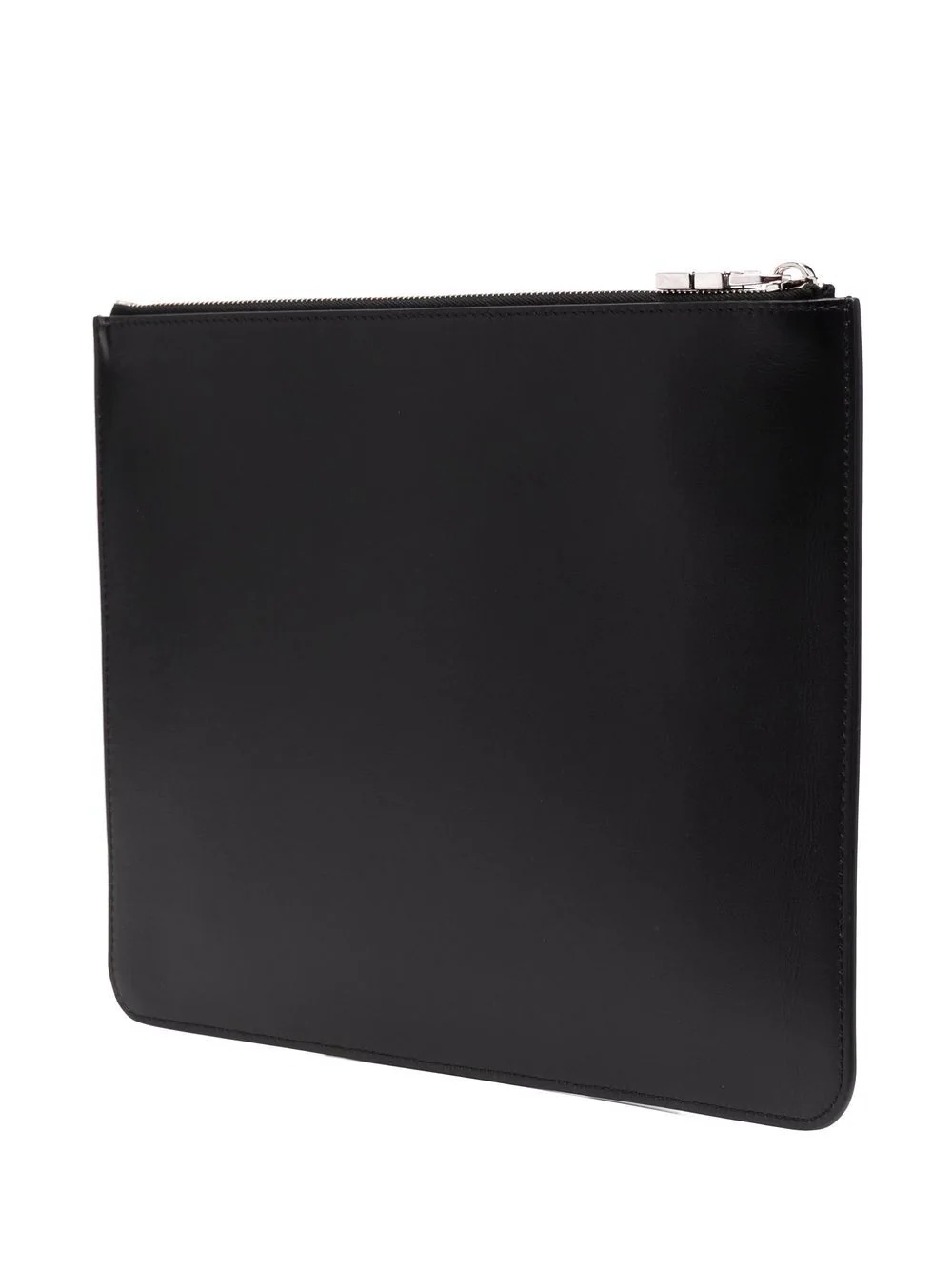 embossed-logo leather clutch - 3