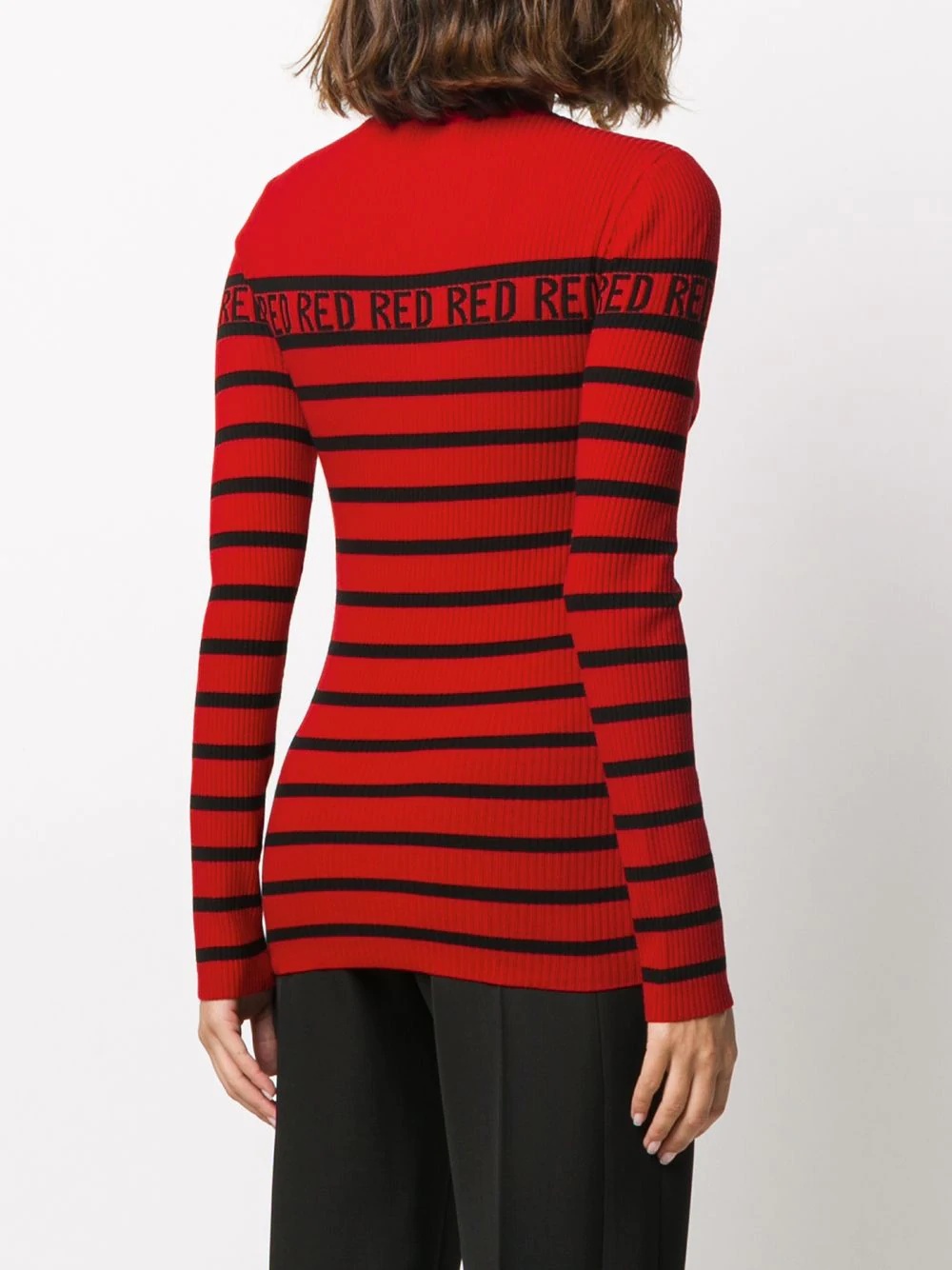 striped rib-knit jumper - 4