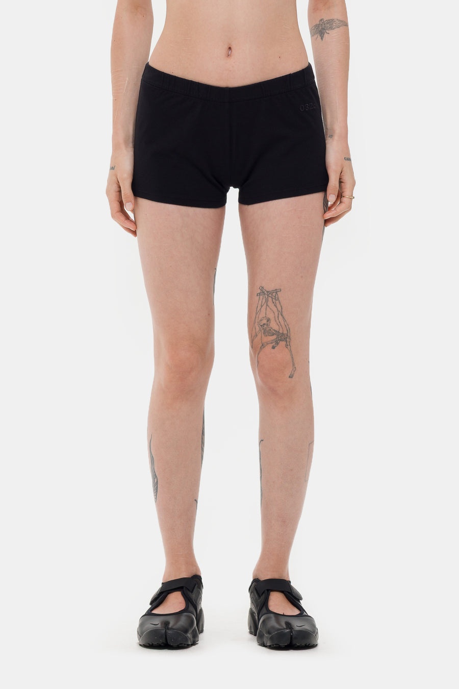 Super Bad Jersey Dress and  Hotpants in Faded Black - 4