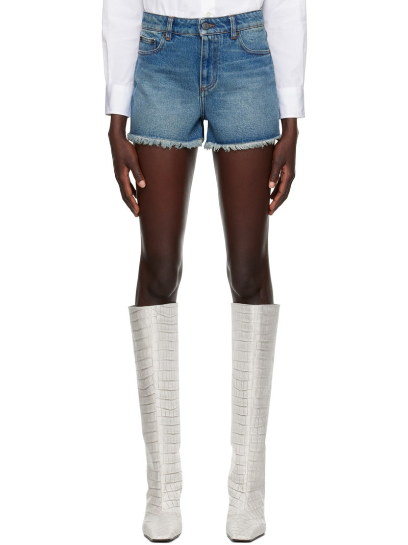 Blue Five Pockets Shorts 1