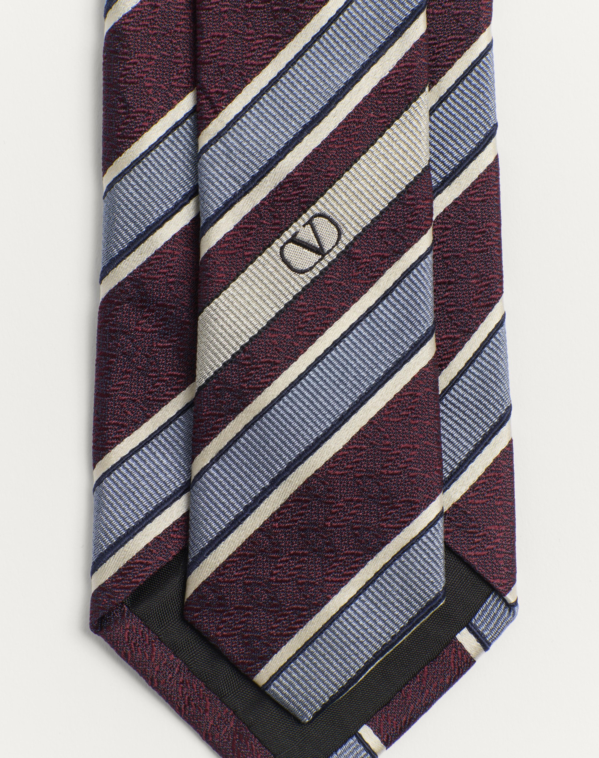 VALENTIE STRIPED SILK TIE - 2