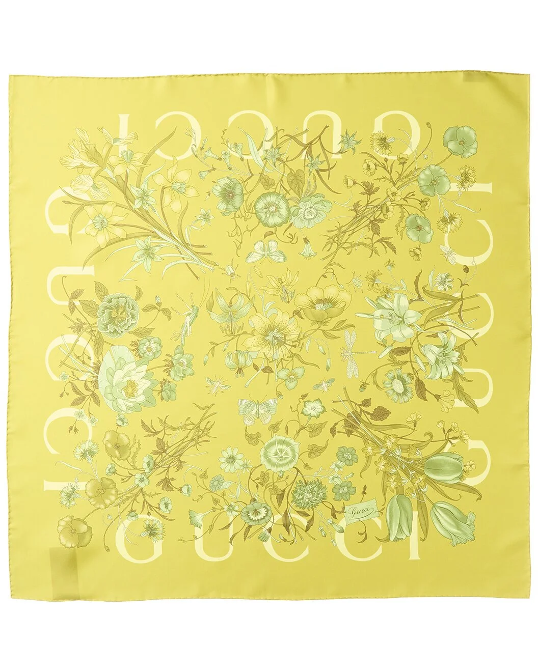 Gucci Flora Print Silk Scarf - 1