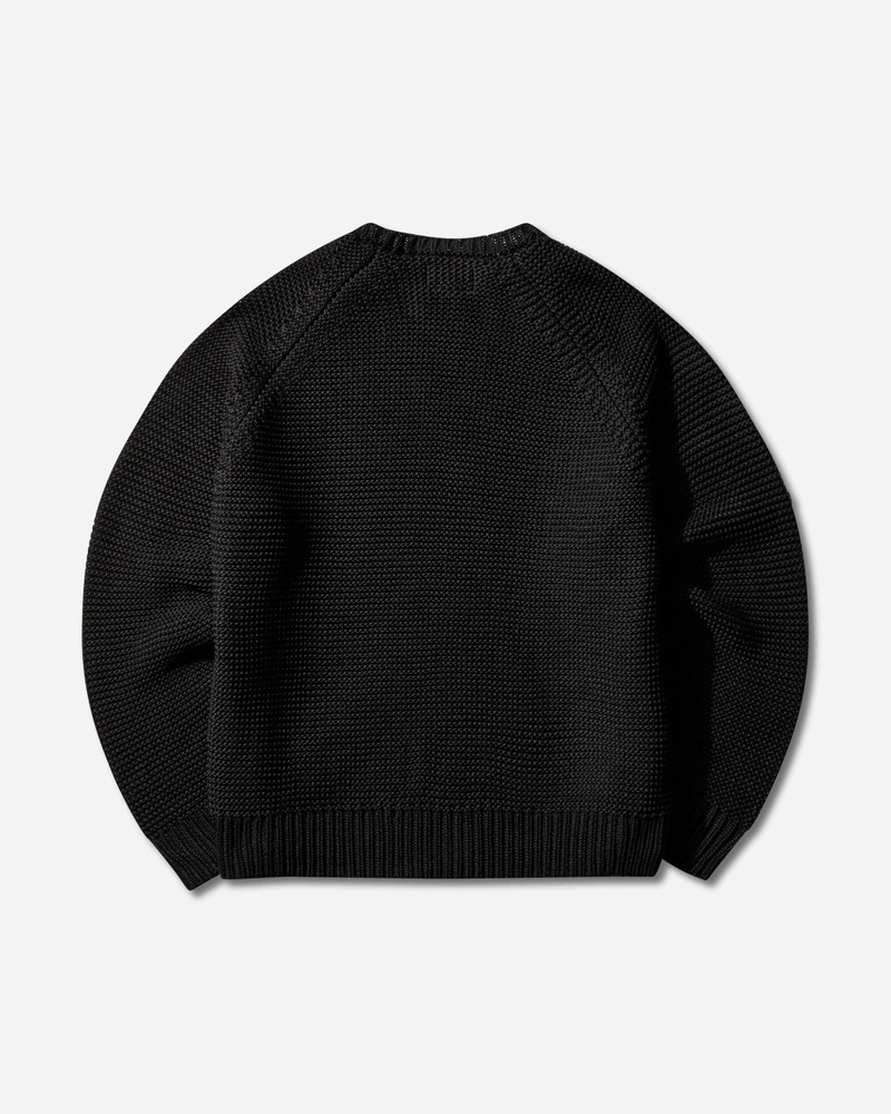 Cav Empt Men's Raglan Sleeve Cotton Knit Sweater Black outlook