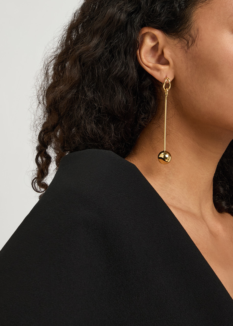 Les Boucles Nodo mismatched drop earrings - 3