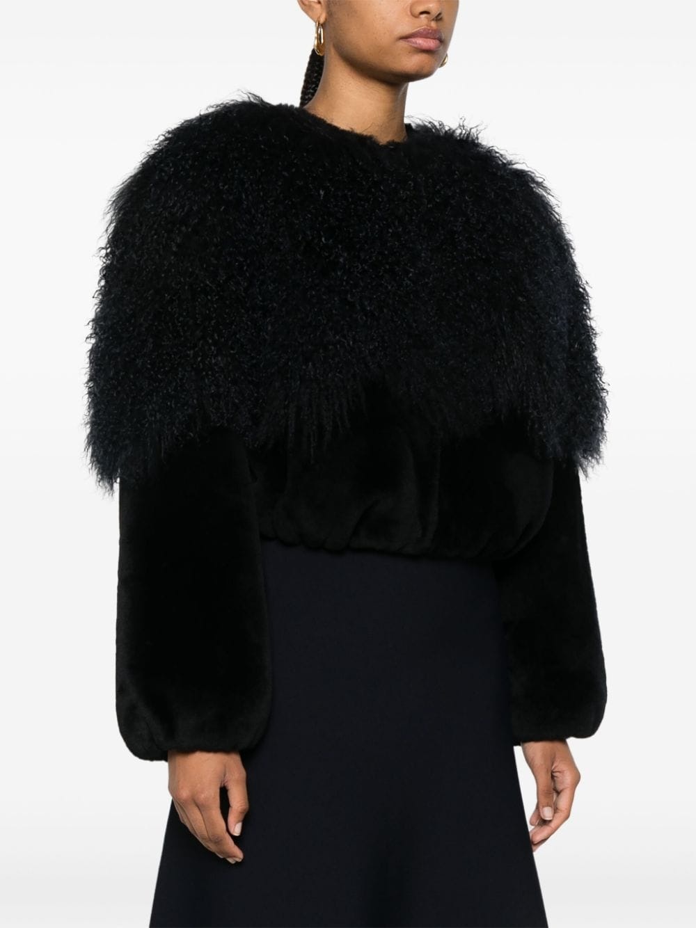 shearling-trim jacket - 3