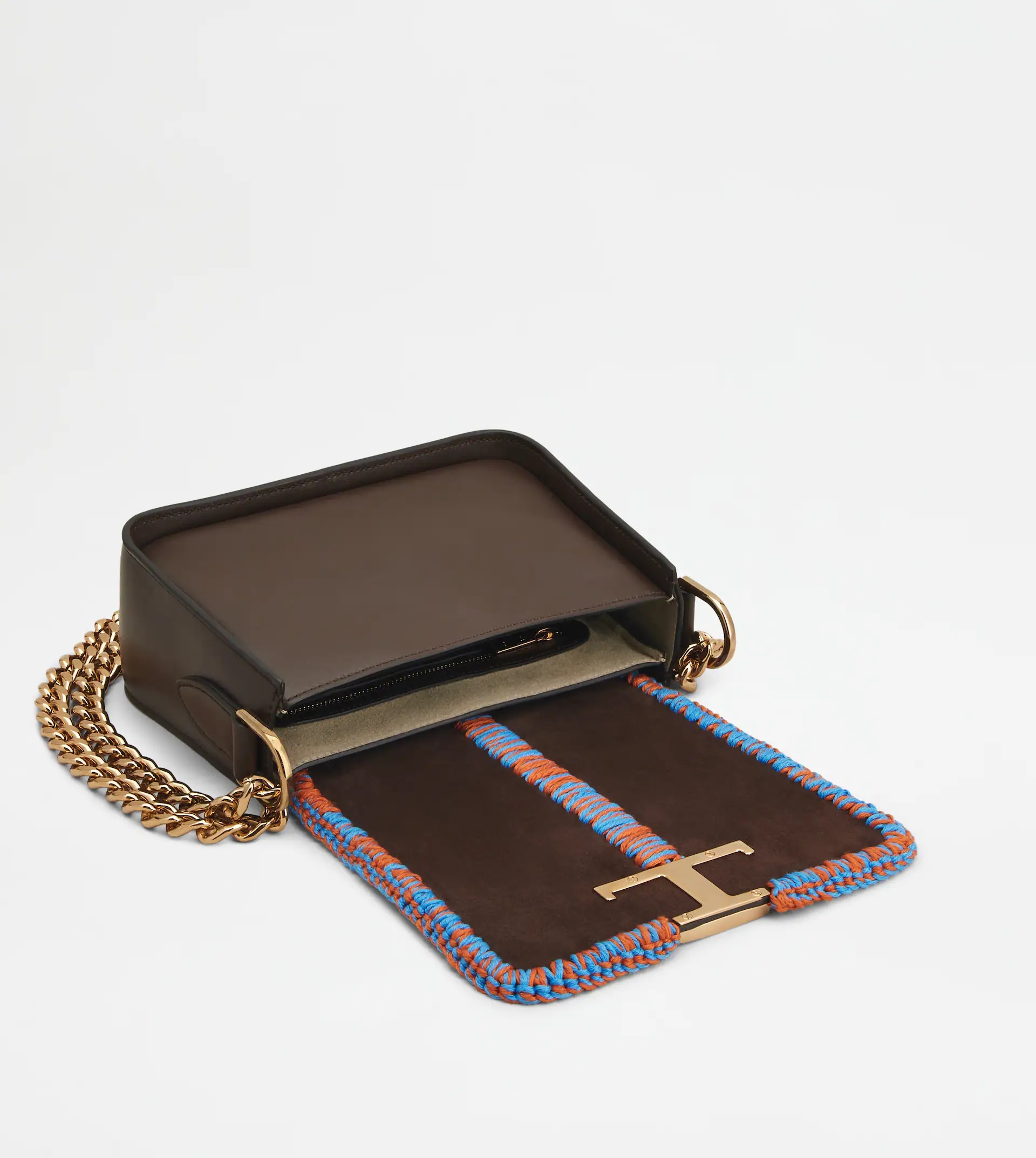 TIMELESS CROSSBODY BAG IN LEATHER MINI - BROWN - 4