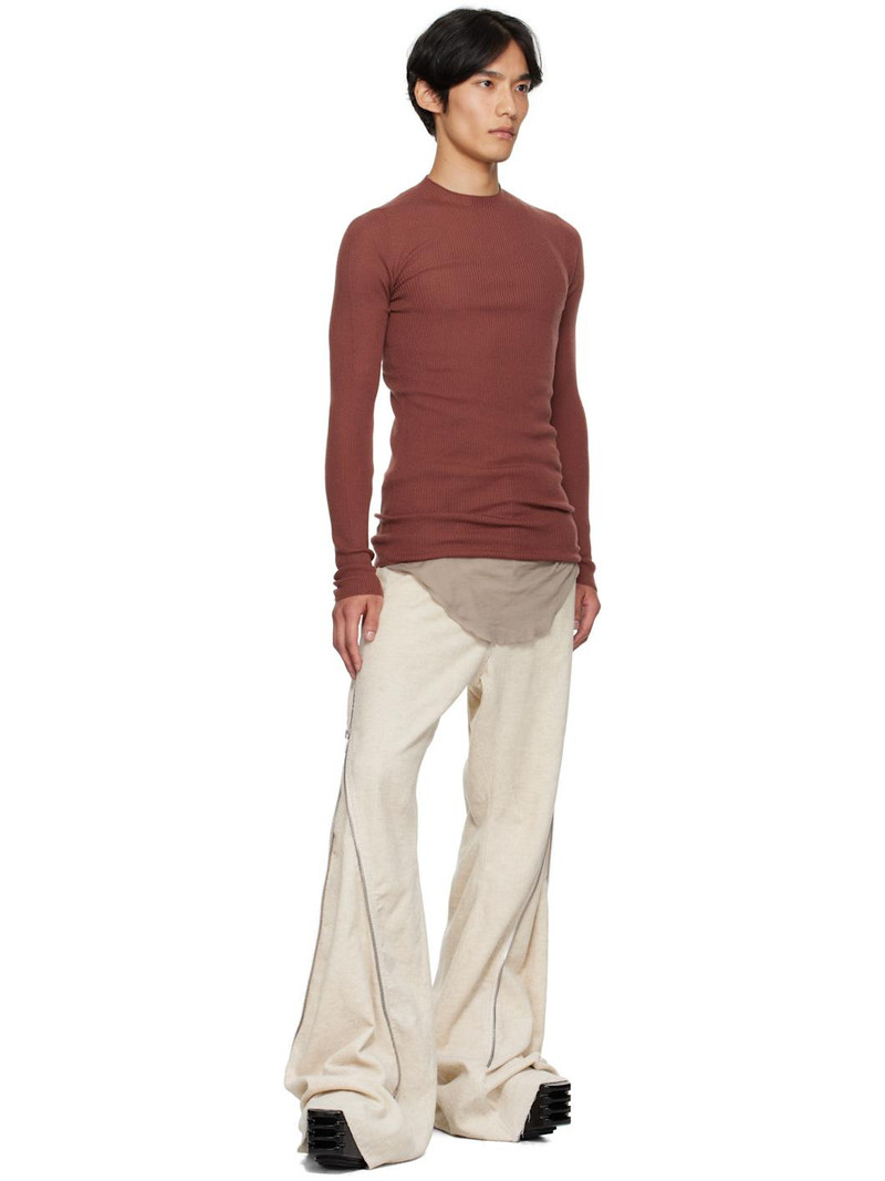 Rick Owens Red Concordians Ribbed Round Neck Sweater outlook