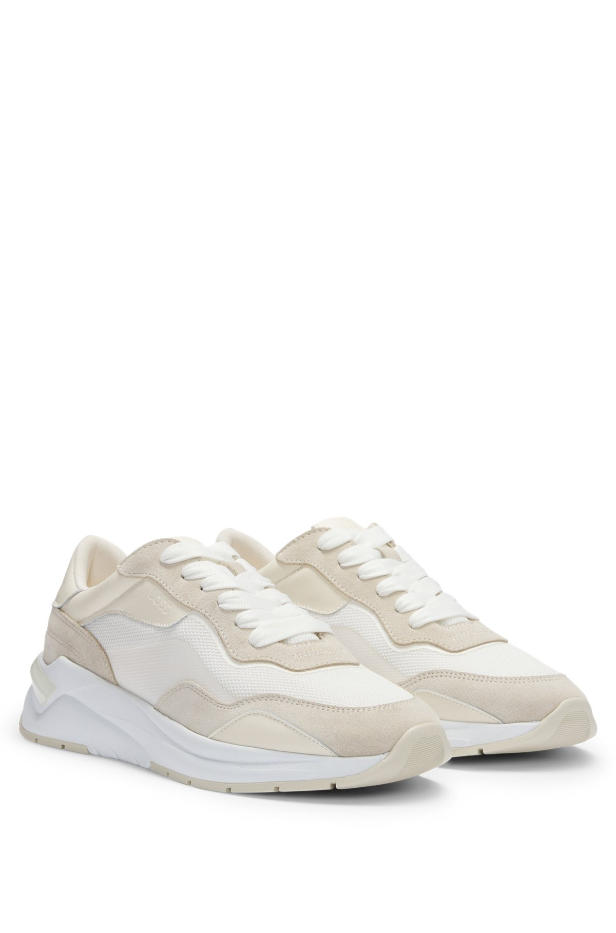 LACE-UP TRAINERS WITH SUEDE, MESH AND FAUX LEATHER - 2