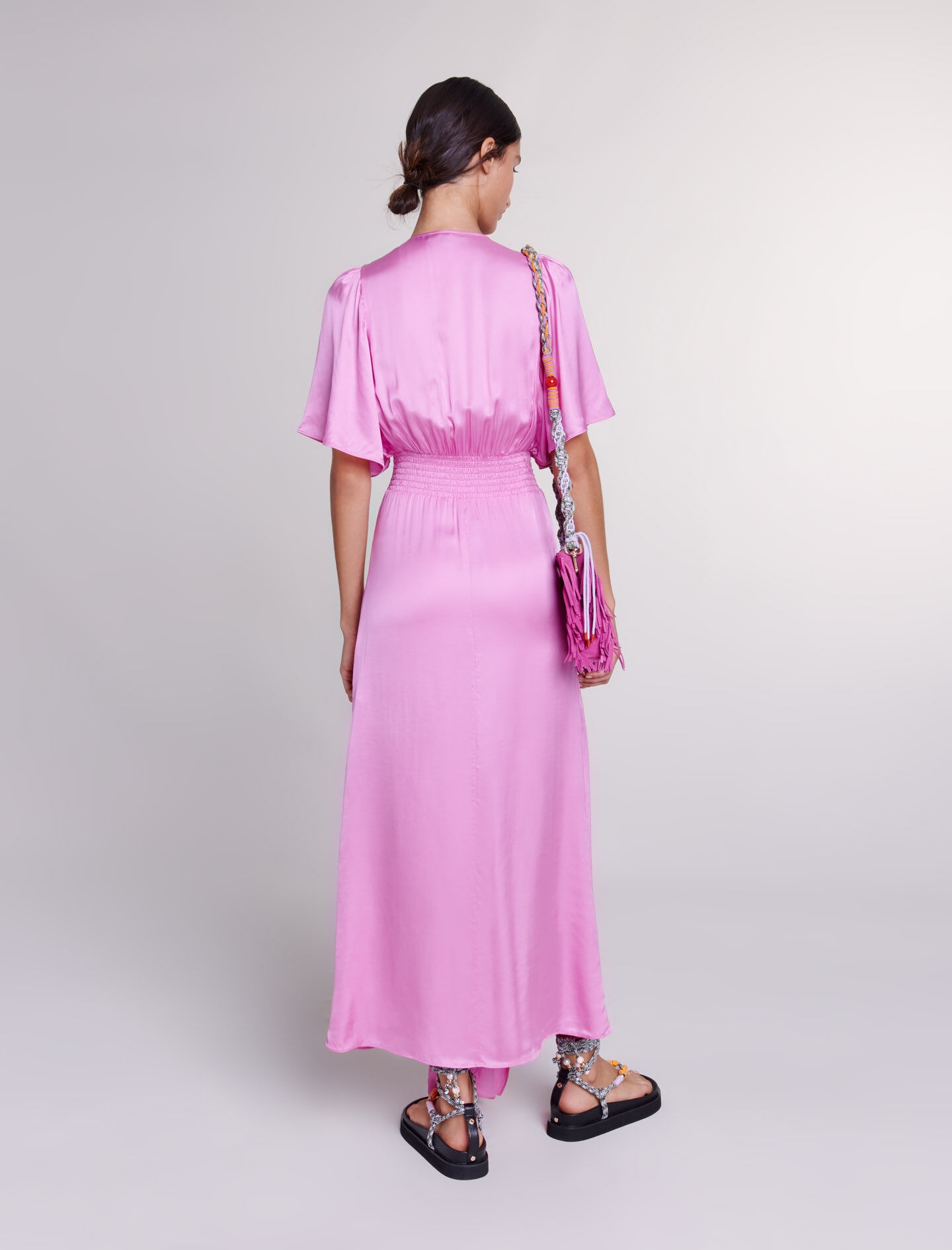 Satin-look maxi dress - 5