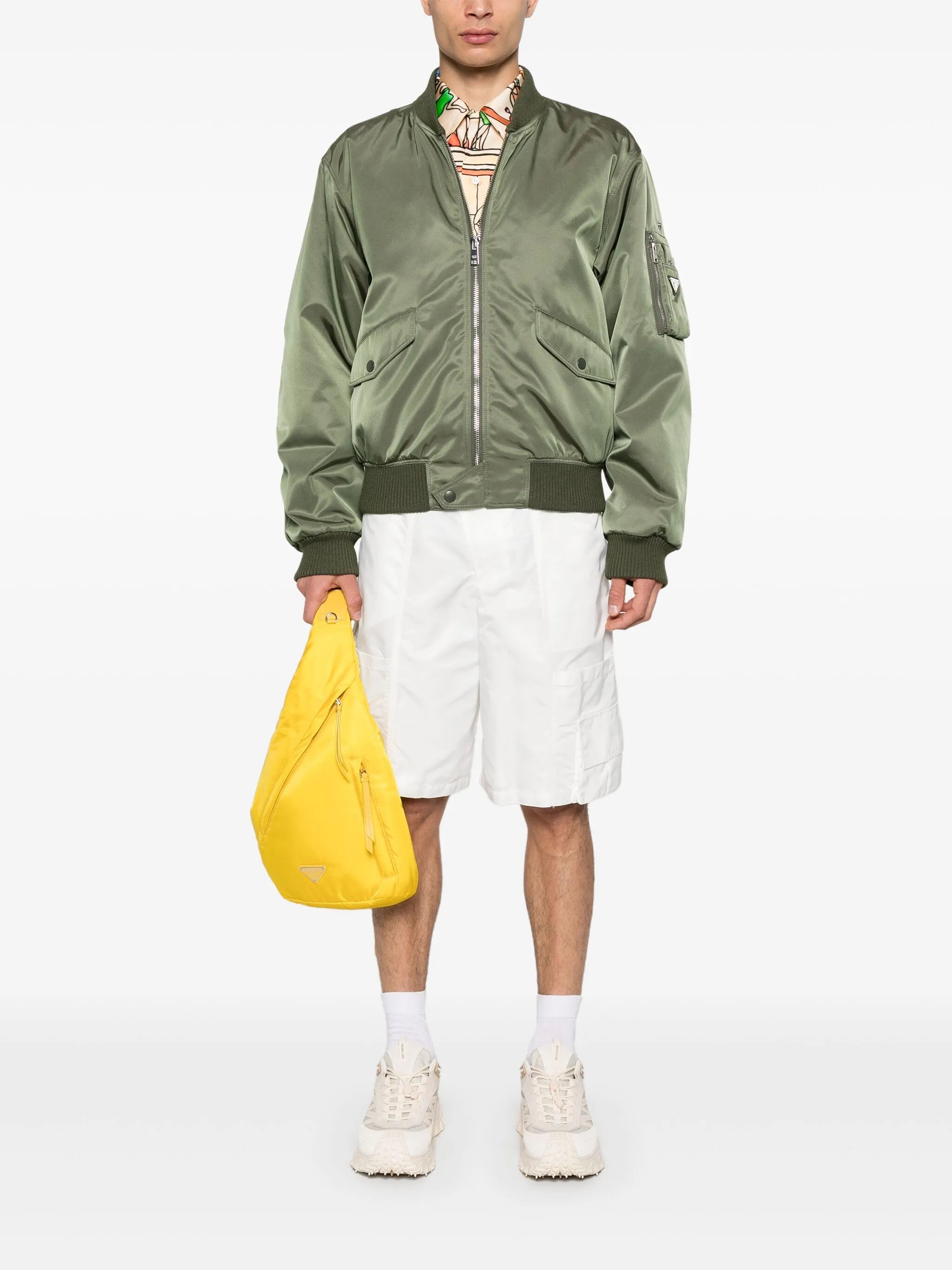 Triangle-logo Bomber Jacket - 5