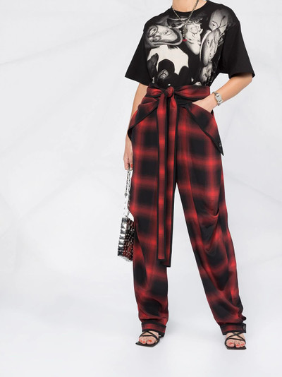 Stella McCartney Bessie check silk trousers outlook